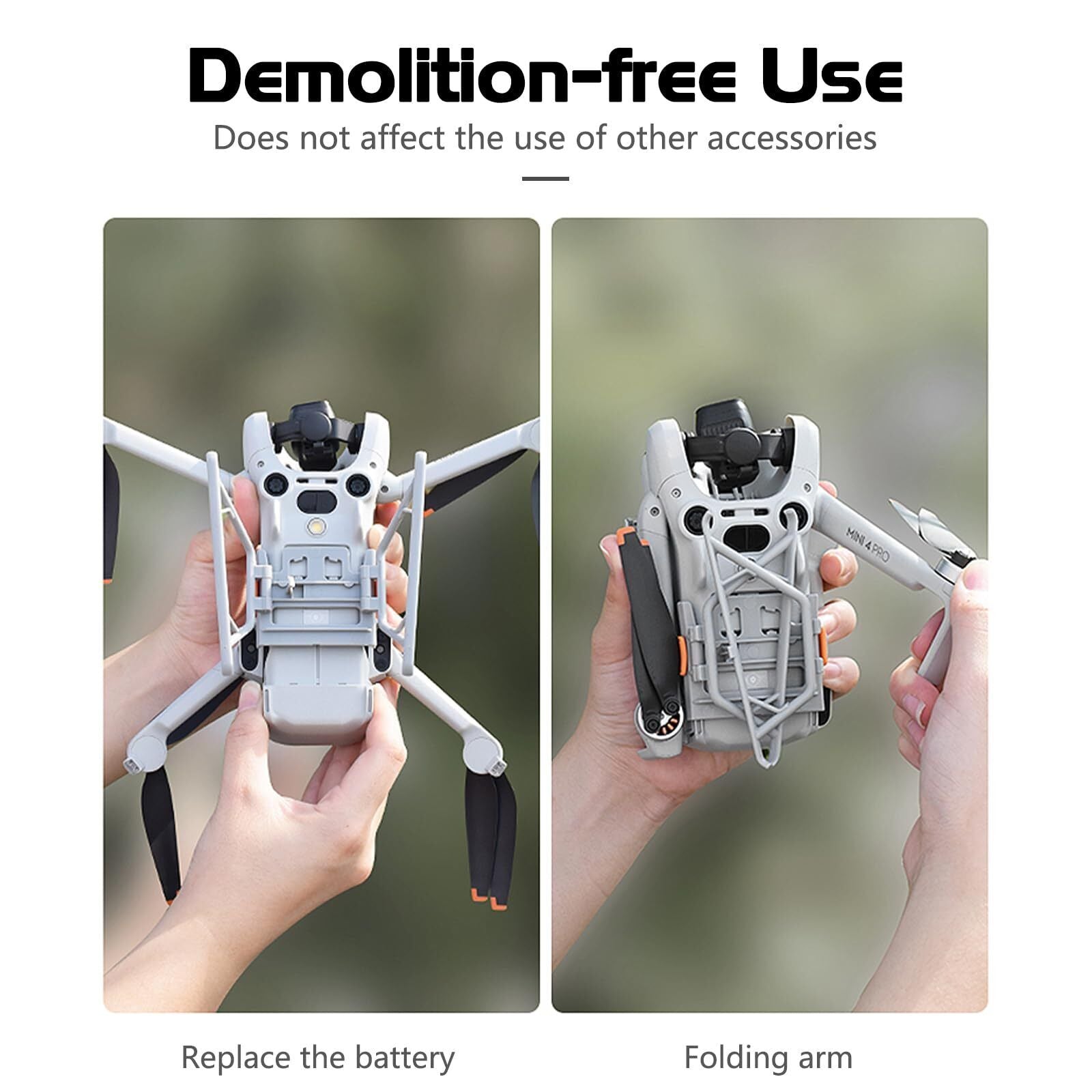 Foldable Extended Landing Gear For DJI Mini 4 Pro Drone Accessories