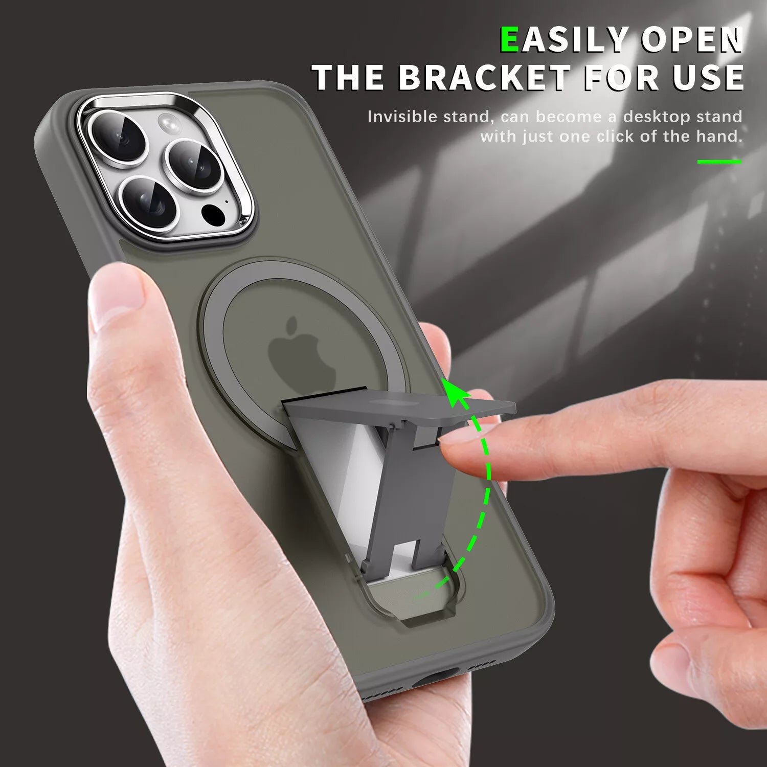For iPhone 16 Pro Max Case Magsafe Shockproof Kickstand Holder Cover
