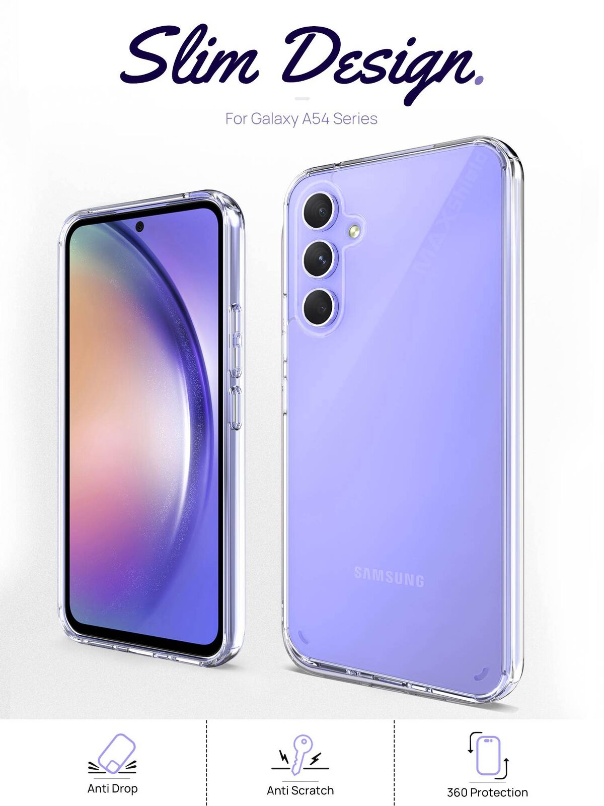 For Samsung Galaxy A05S 4G Case Shockproof Clear Slim Cover