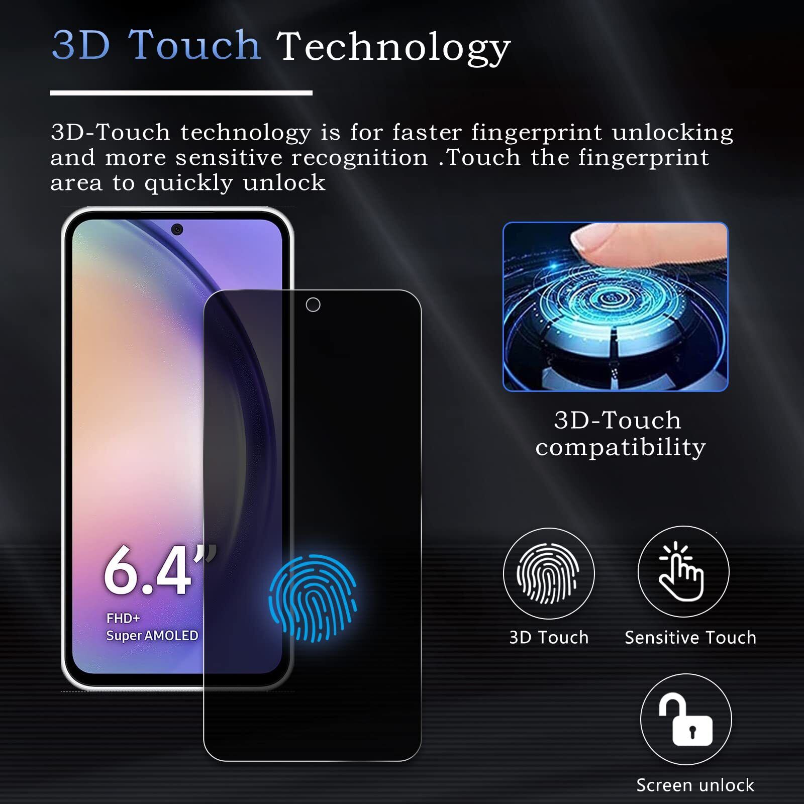 Privacy Glass Screen Protector For Samsung Galaxy A05S 4G