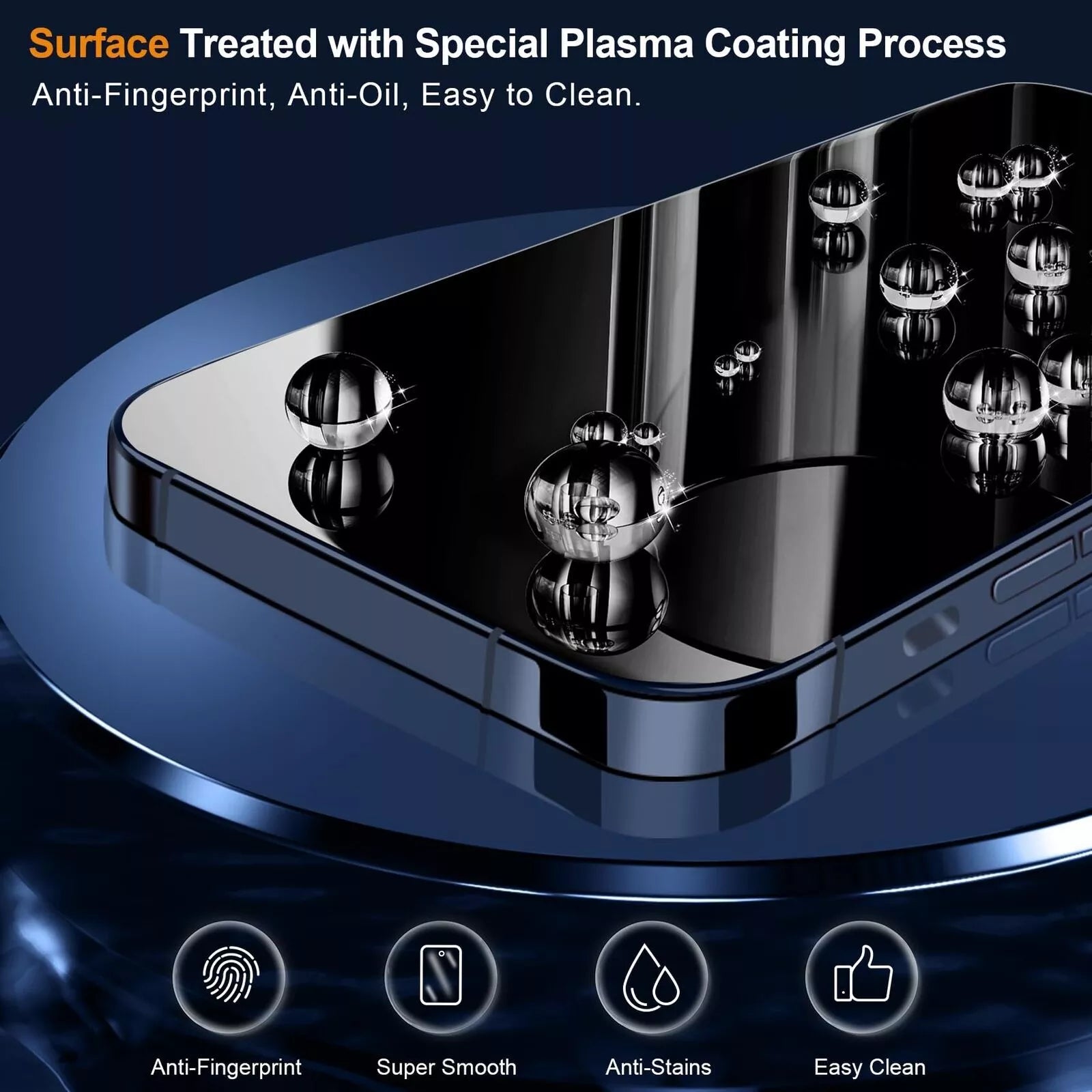 [2+2 Pack] MaxShield PureClear Tempered Glass Film + Camera Lens Protector for iPhone 16 Pro Plus Max