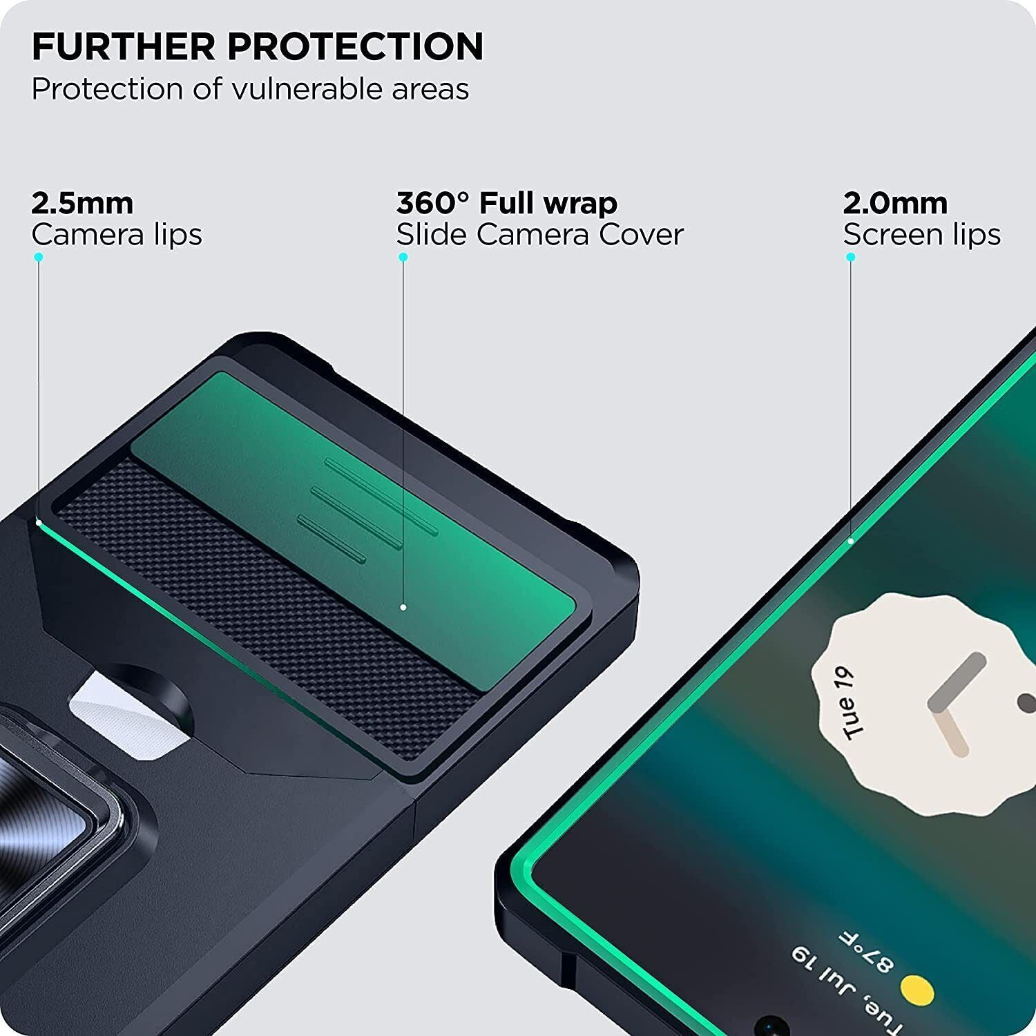 4in1 For Google Pixel 8 Pro Case Shockproof Wallet Card Cover Kickstand