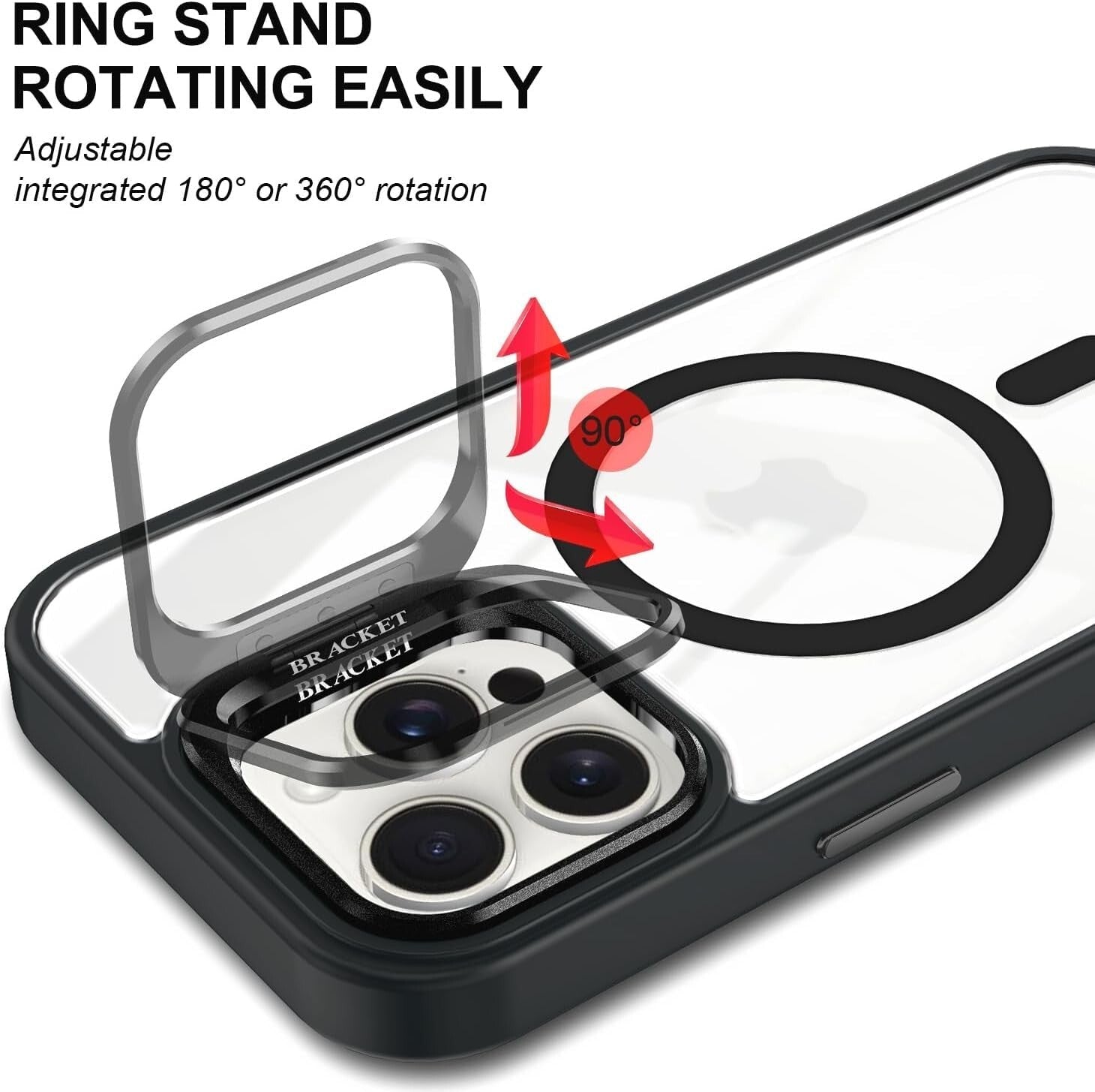 For iPhone 17 Pro Max Air Shockproof MagSafe Stand Case Camera Protector