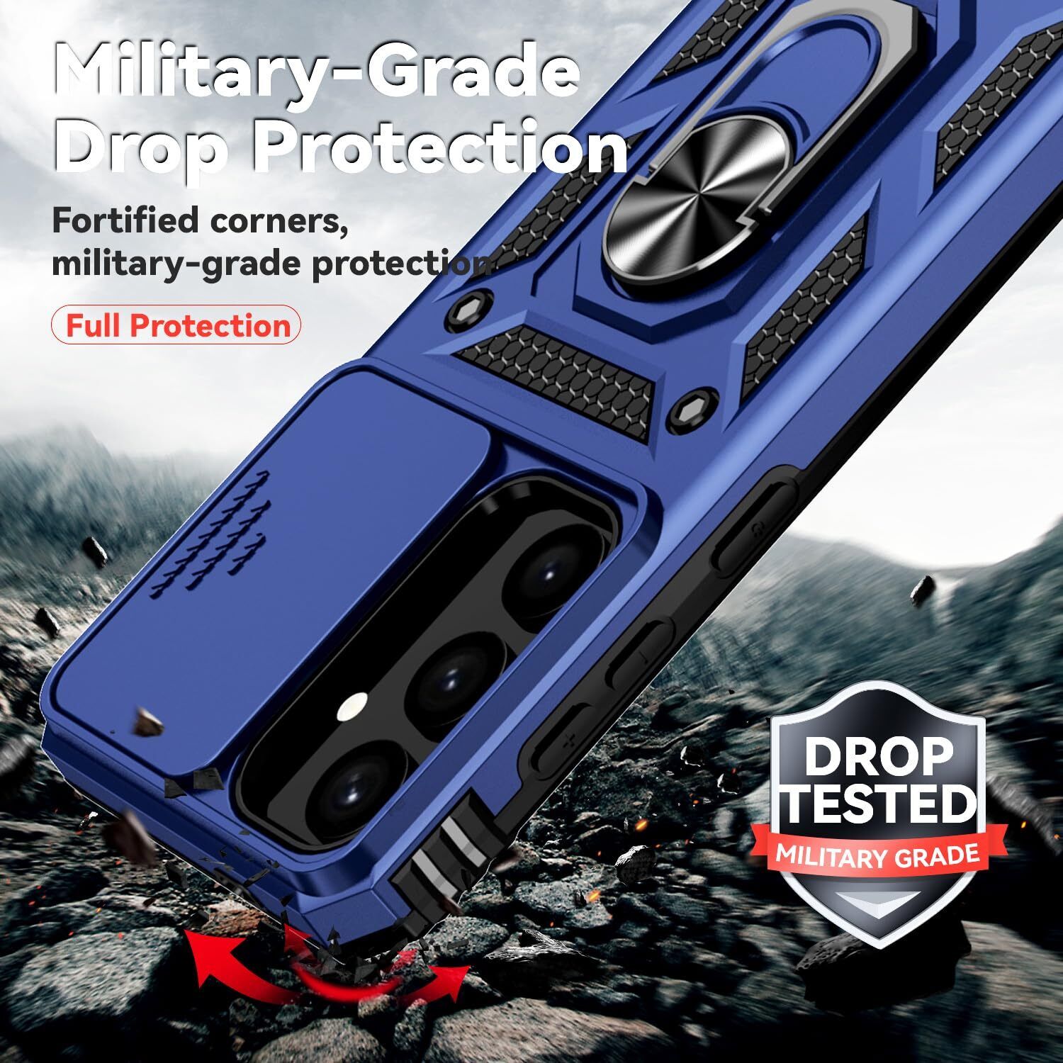 For Samsung Galaxy S22 S23 S24 Plus Ultra 5G Case Shockproof Magnetic Ring Cover