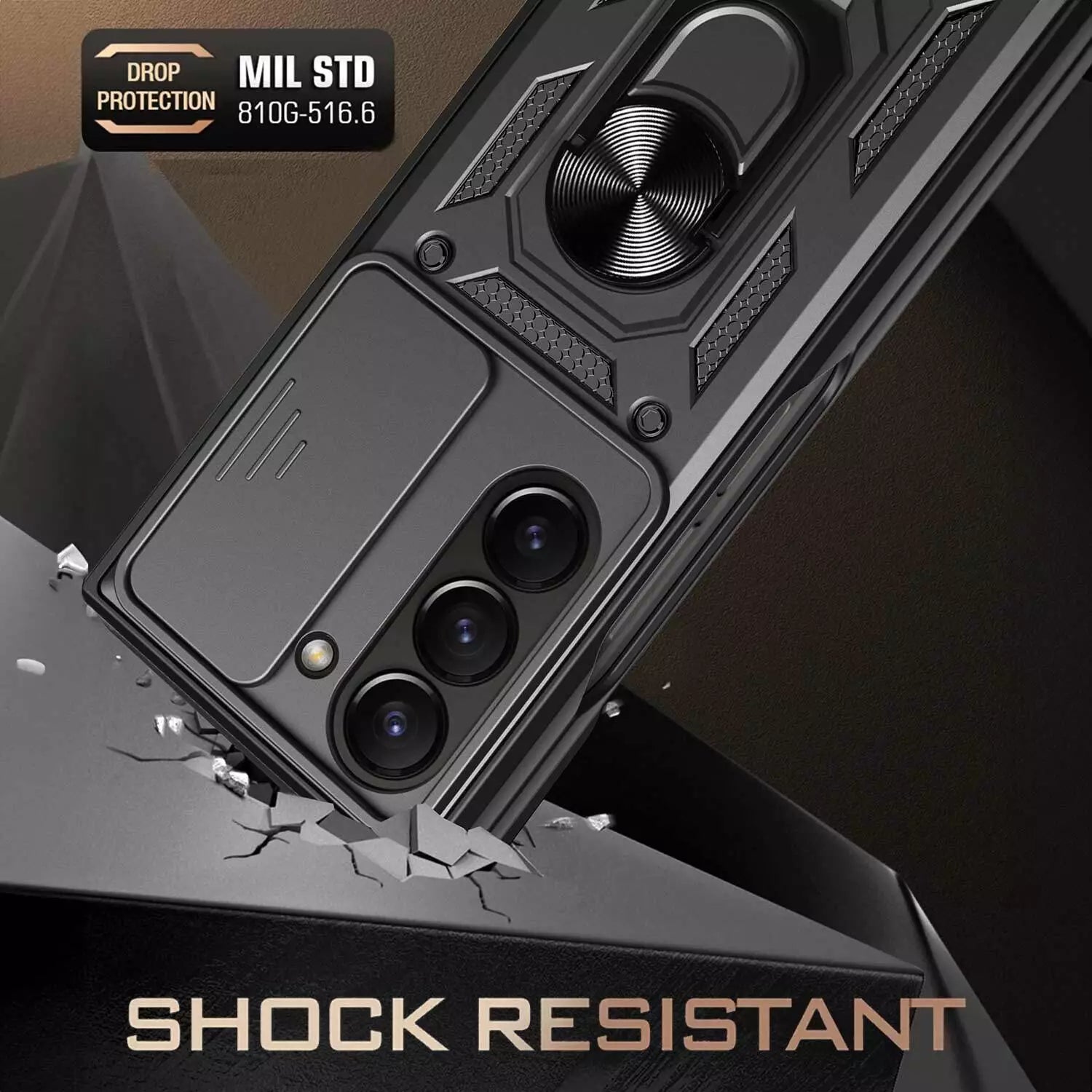 For Samsung Galaxy Z Flip Fold 6 Case Shockproof Rugged Ring Holder Cover