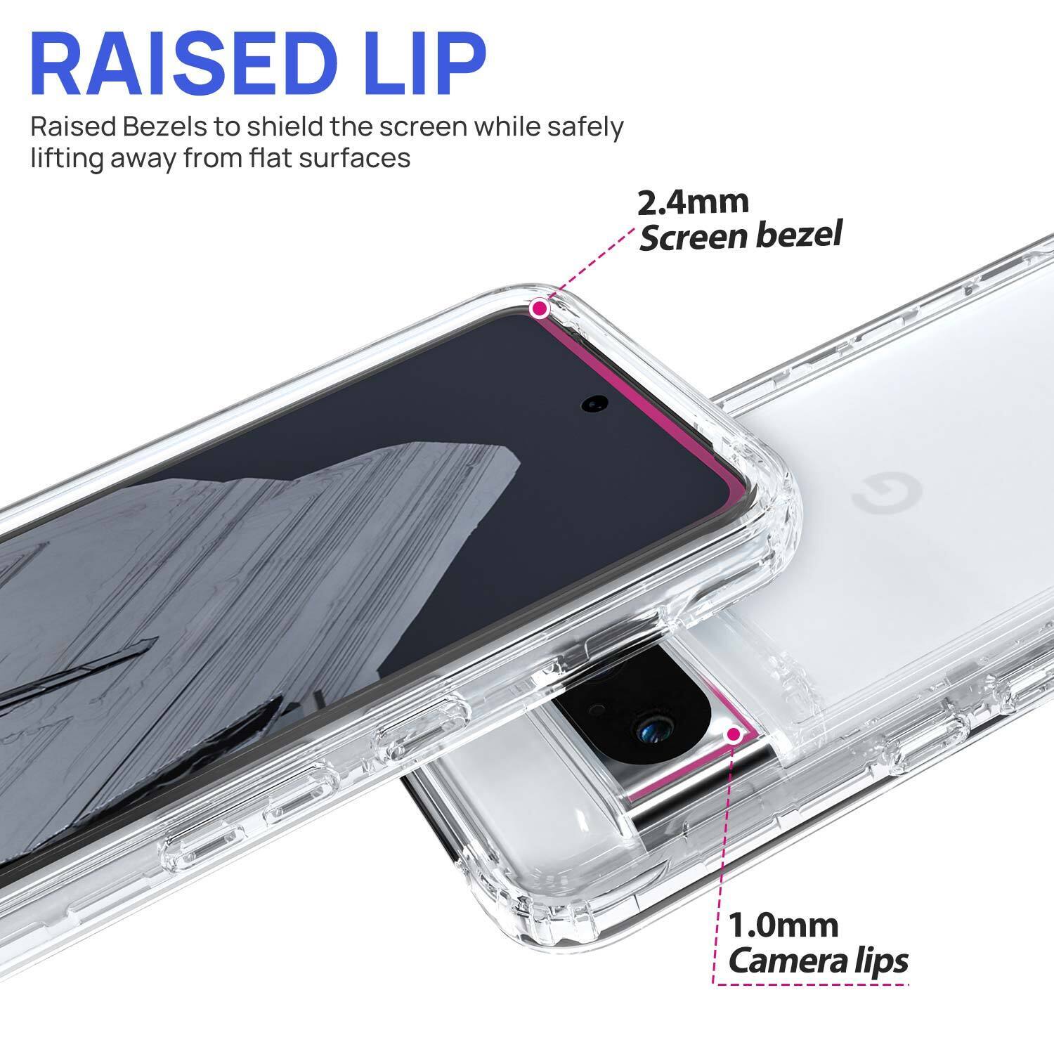 For Google Pixel 9 Pro Case Clear Shockproof Rugged 360 Full Body Cover