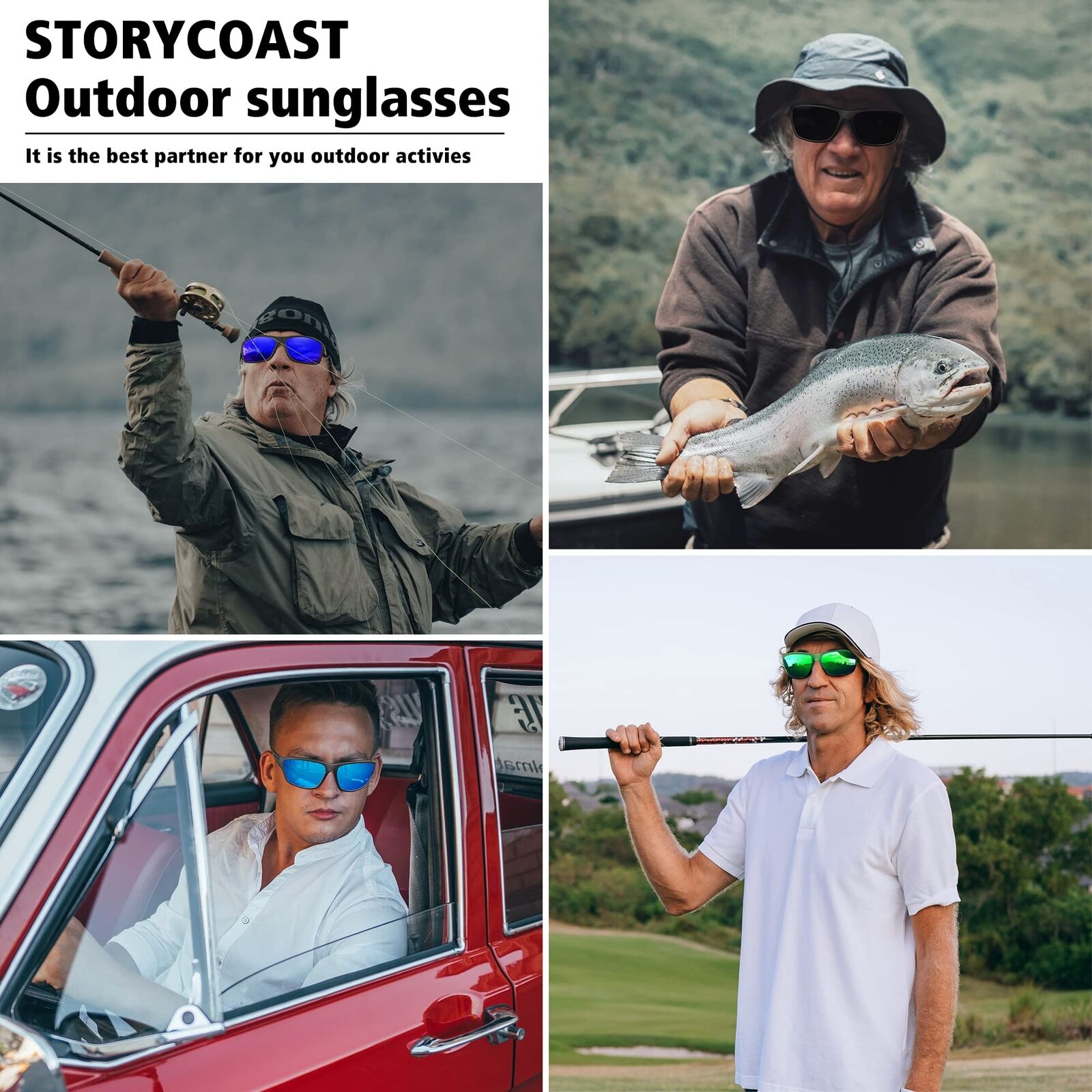 Men Polarized Sunglasses UV400 Glasses Fishing Sports Driving Cycling Eyewear