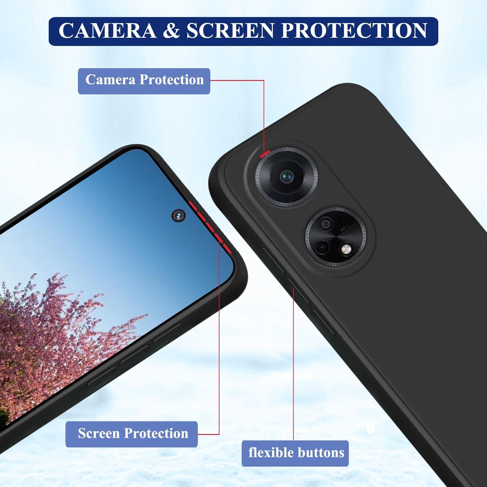 For OPPO Reno 11F 5G Case Rugged Shockproof Silicone Cover