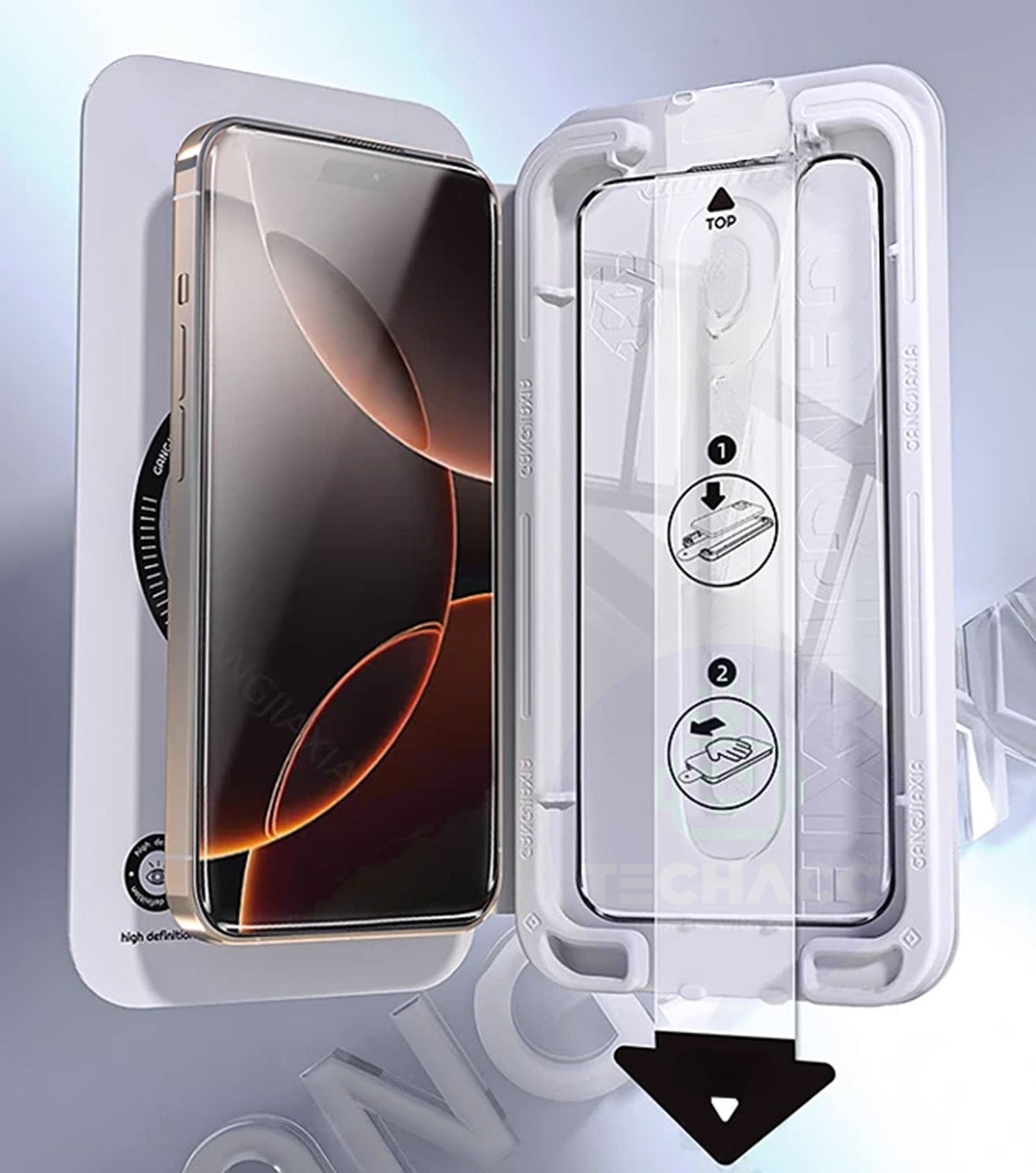 2xFor iPhone 17 Pro Max Air EasyInstall Tempered Glass Screen Protector