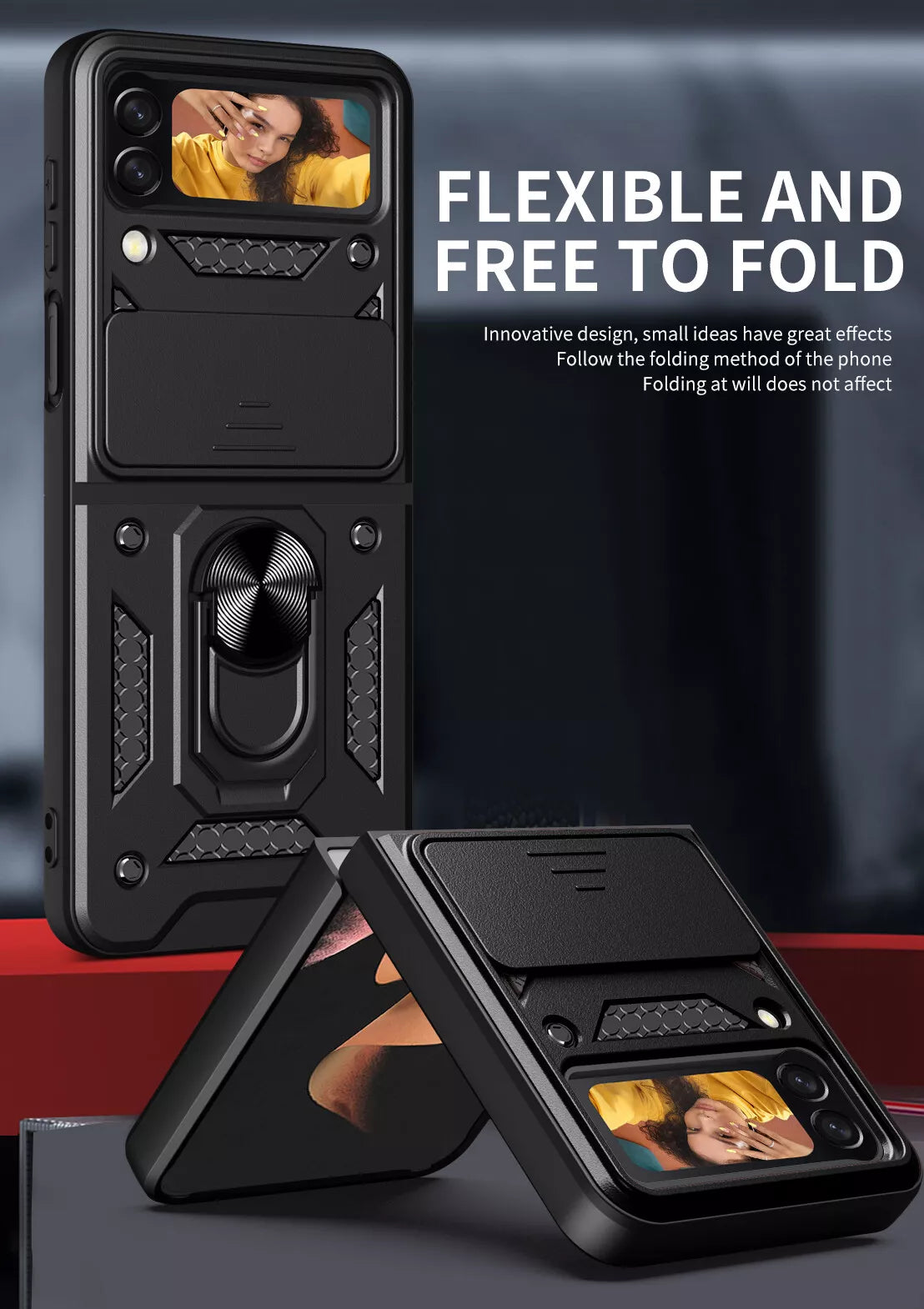 For Samsung Galaxy Z Flip Fold 6 Case Shockproof Rugged Ring Holder Cover