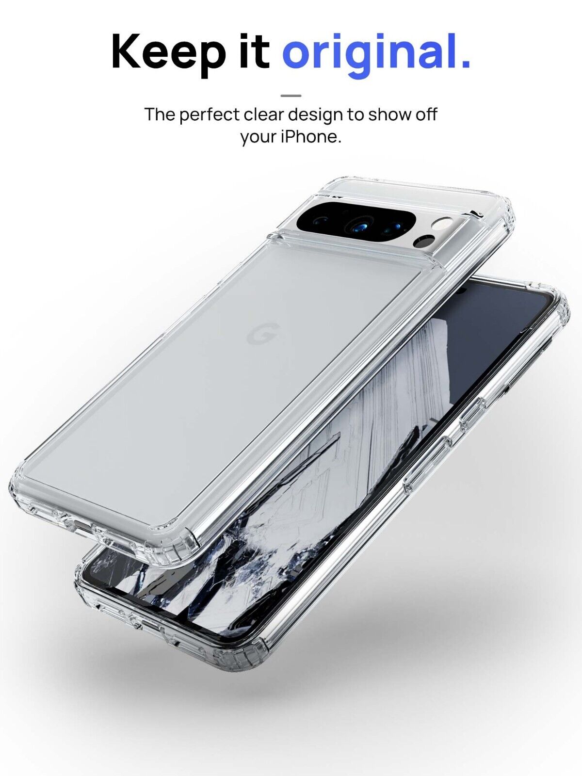 For Google Pixel 9 Pro Case Clear Shockproof Cover Screen Protector