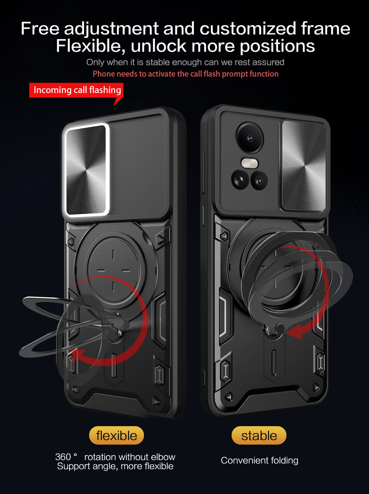 For OPPO Reno 11F 5G Case Shockproof Magnetic Kickstand Cover