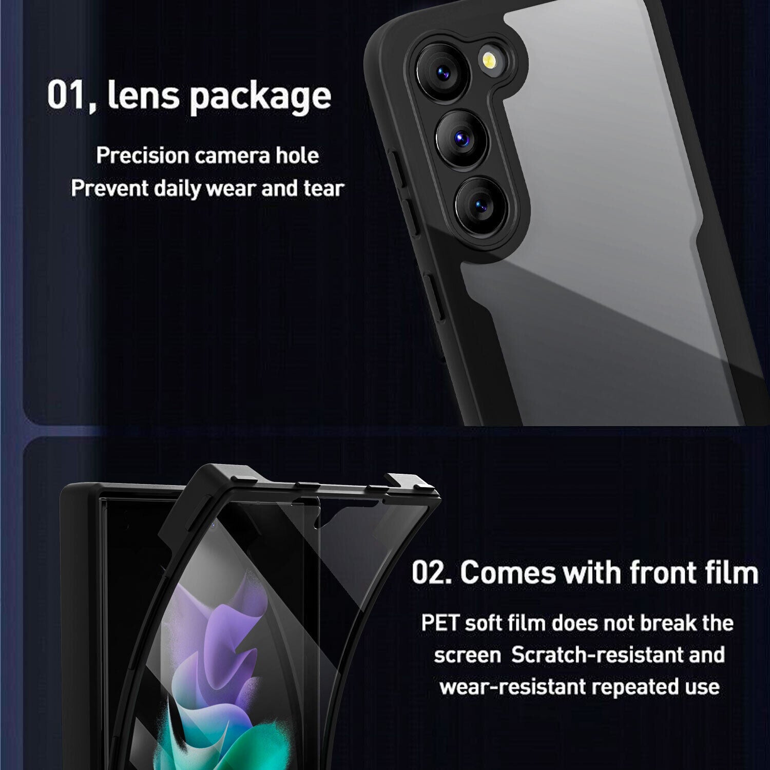 For Galaxy S23 FE Shockproof Rugged 360 Full Body Case Cover