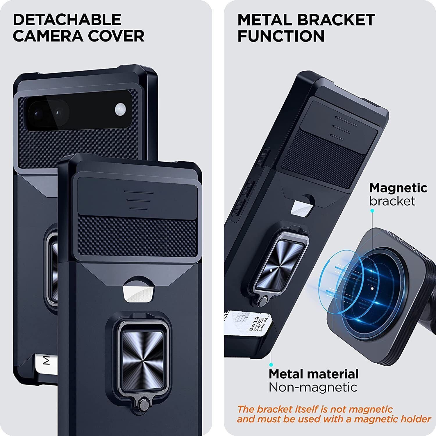 4in1 For Google Pixel 8 Pro Case Shockproof Wallet Card Cover Kickstand