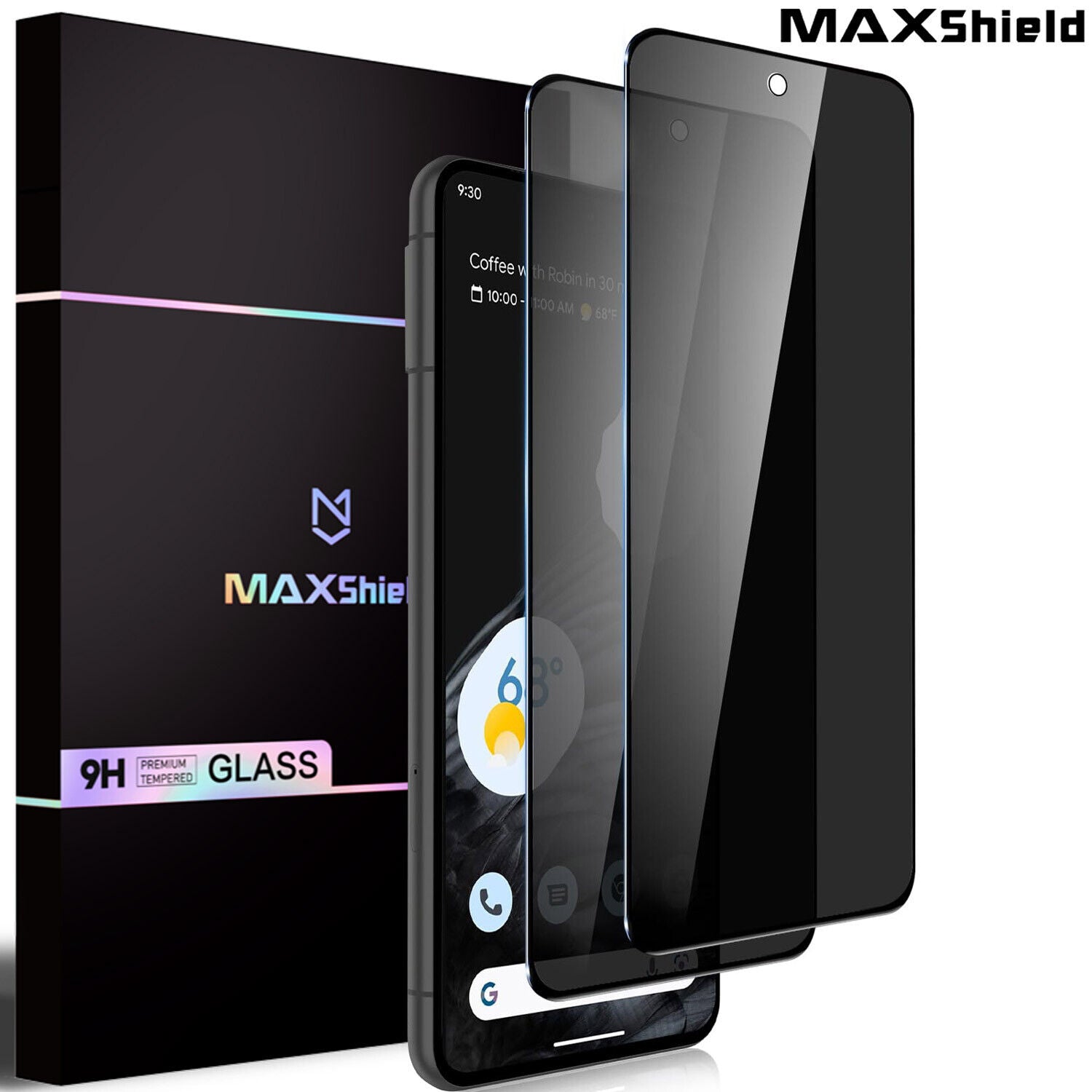 MAXSHIELD Privacy Glass Screen Protector For Google Pixel 8 7 6 Pro 7A 6A 5G