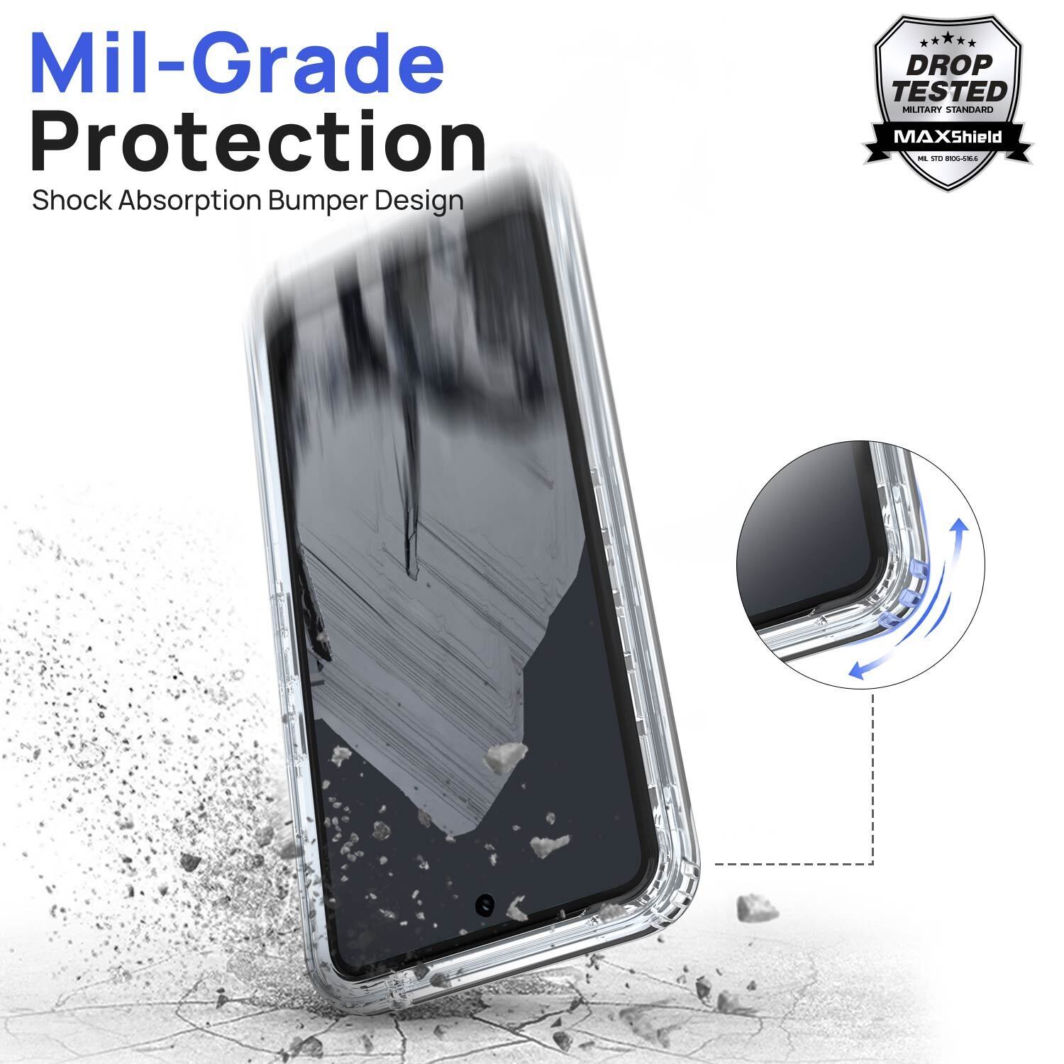 For Google Pixel 9 Pro Case Clear Shockproof Rugged 360 Full Body Cover
