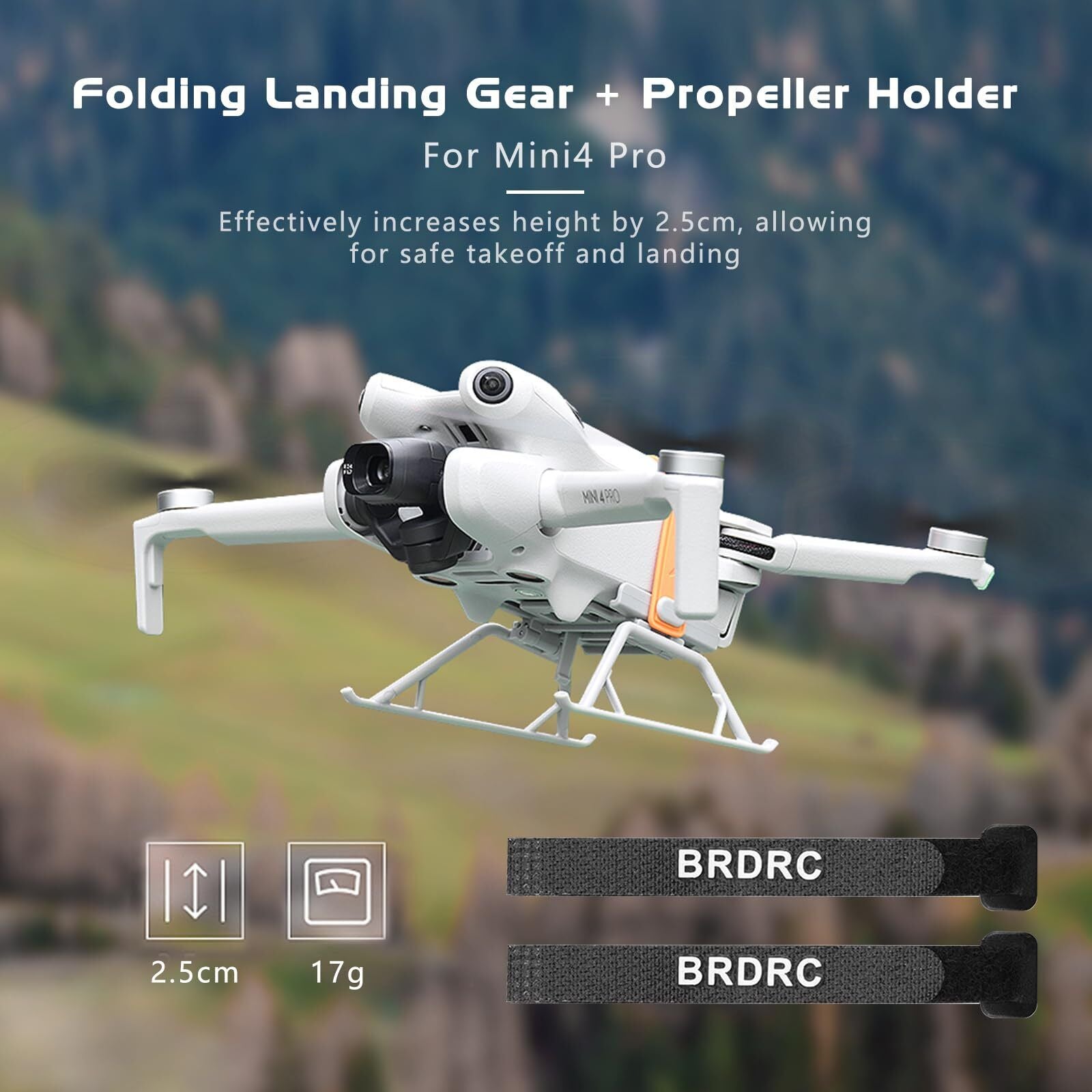 Foldable Extended Landing Gear For DJI Mini 4 Pro Drone Accessories