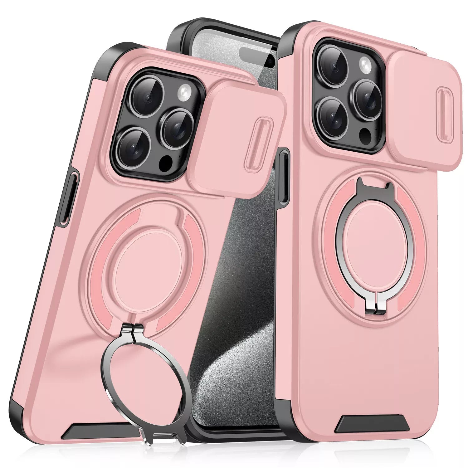 For iPhone 16 Pro Max Case Magsafe Shockproof Kickstand Ring Cover