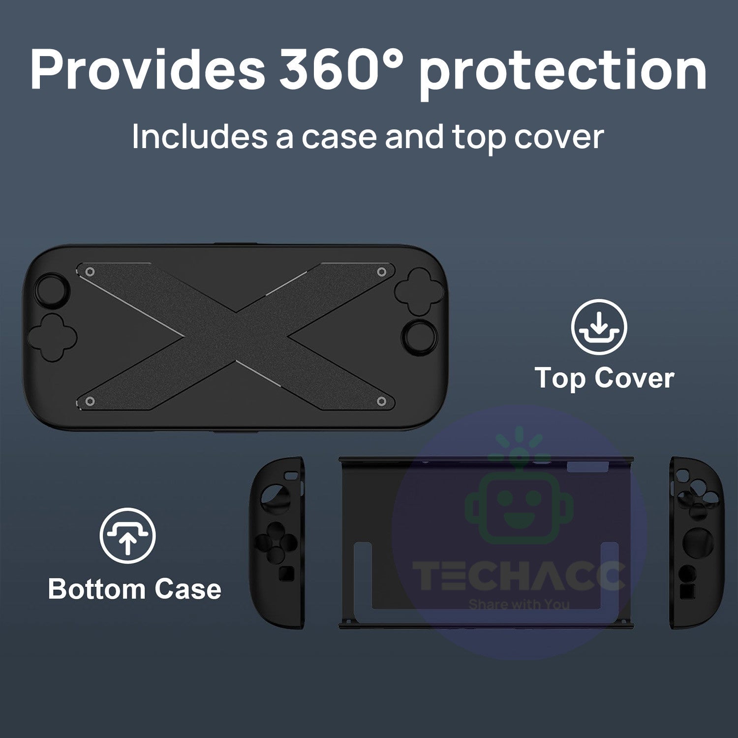 For Nintendo Switch 2 Case Dual Grip Dock Kickstand Full Cover Screen Protector