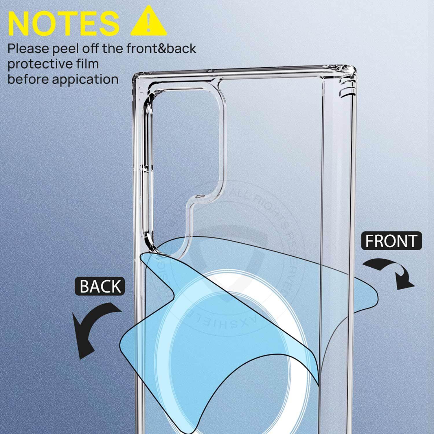 For Samsung S24 Ultra Plus Case Clear Shockproof Magnetic Cover