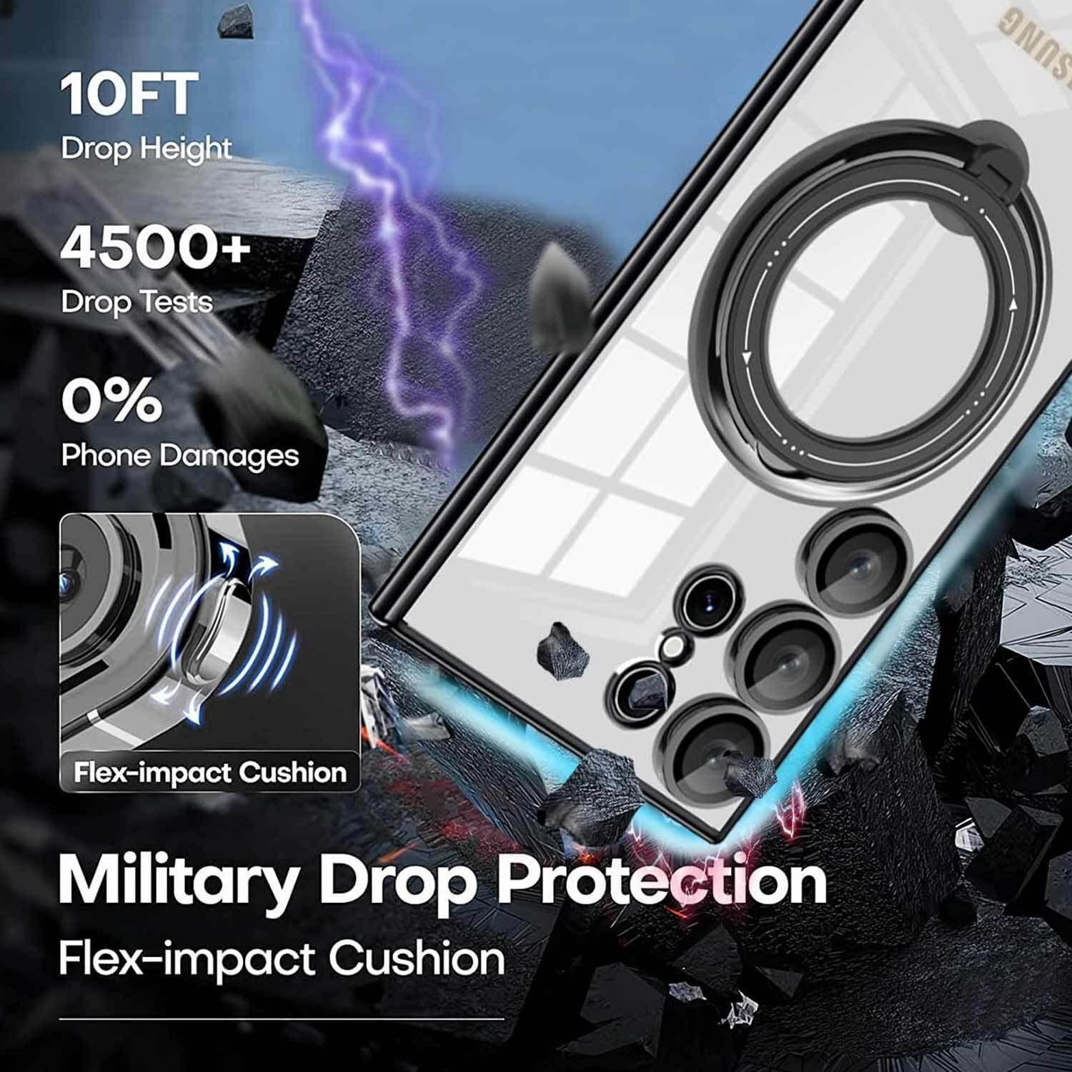 For Samsung Galaxy S23 FE Shockproof Mag Safe Ring Case Cover