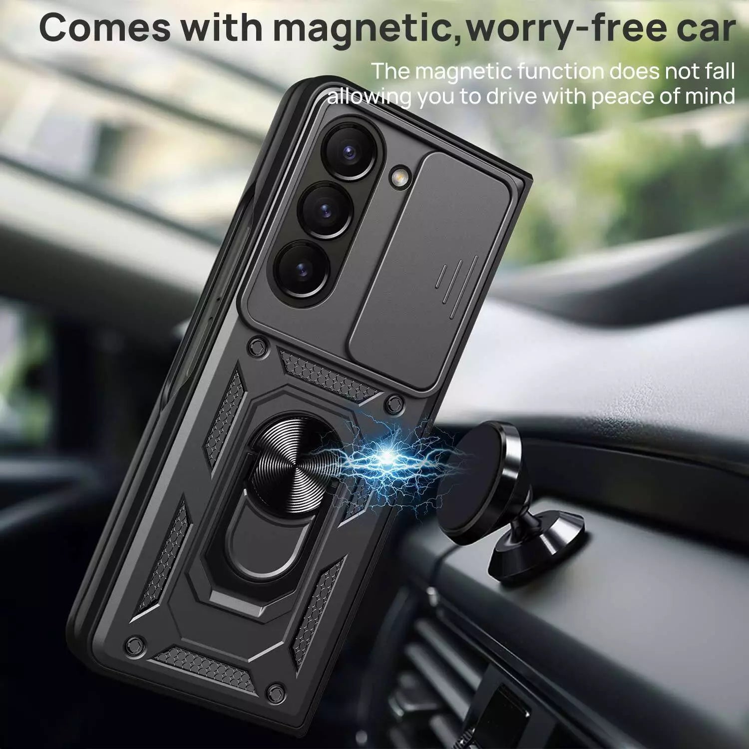 For Samsung Galaxy Z Flip Fold 6 Case Shockproof Rugged Ring Holder Cover