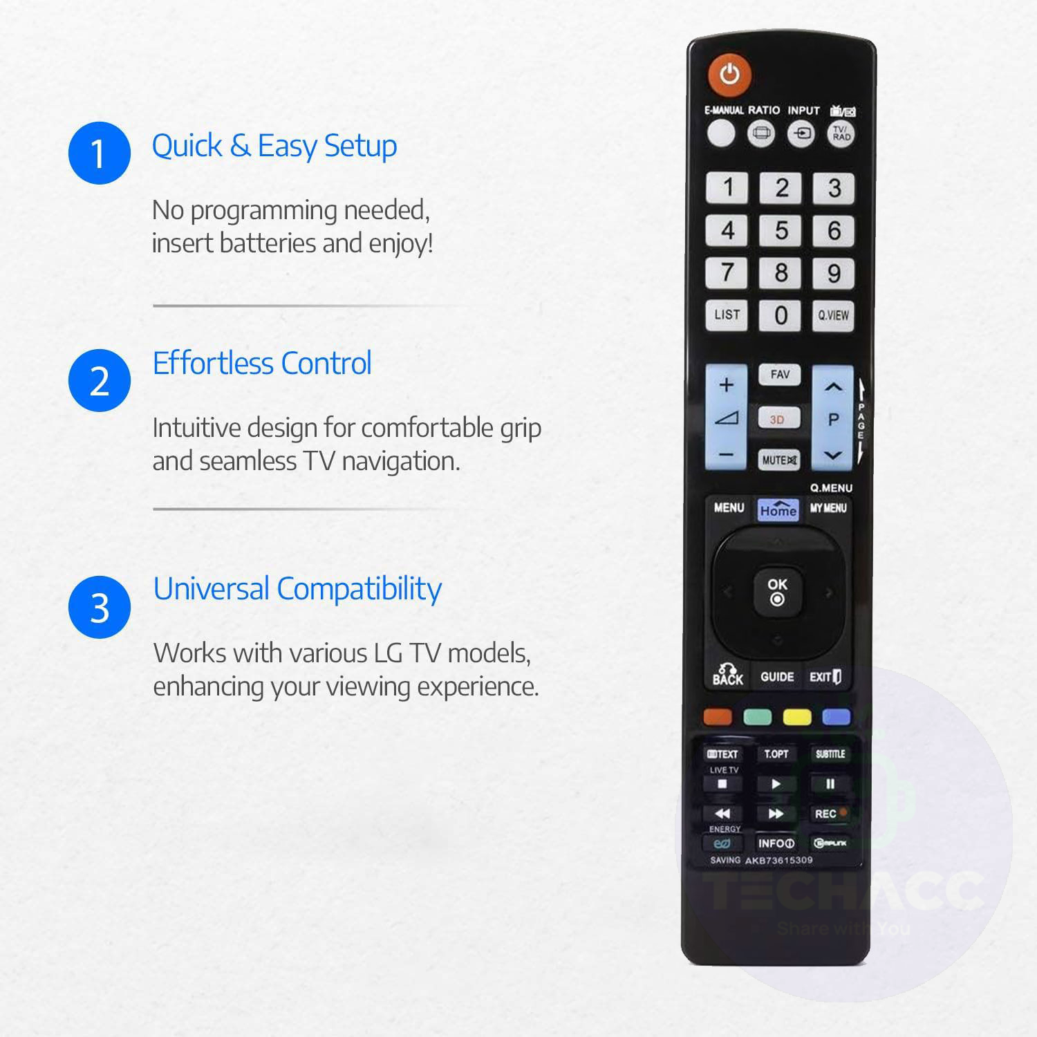 New Genuine LG TV Remote Control Replacement For 3D HDTV LED LCD Years 2000-2024