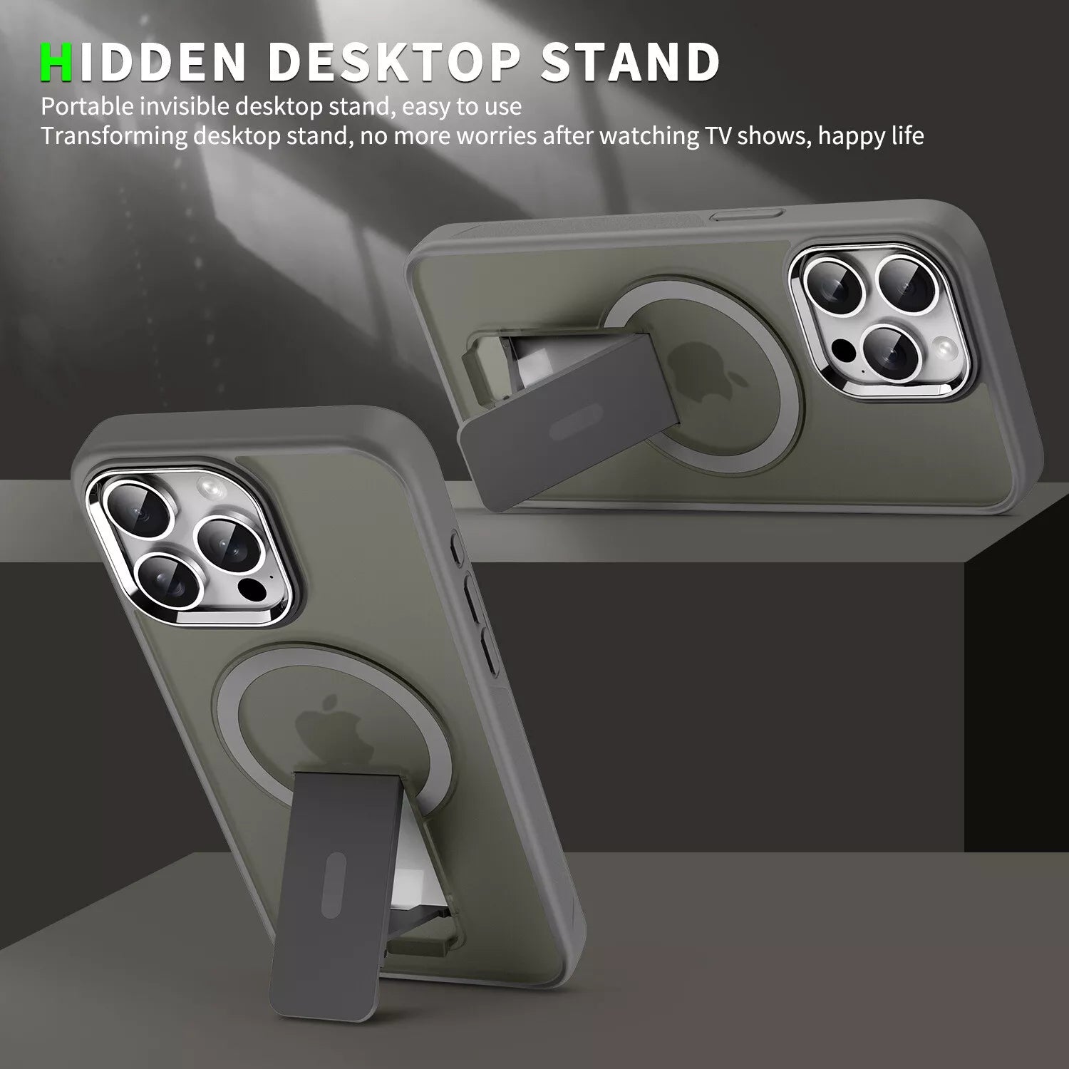 For iPhone 16 Pro Max Case Magsafe Shockproof Kickstand Holder Cover