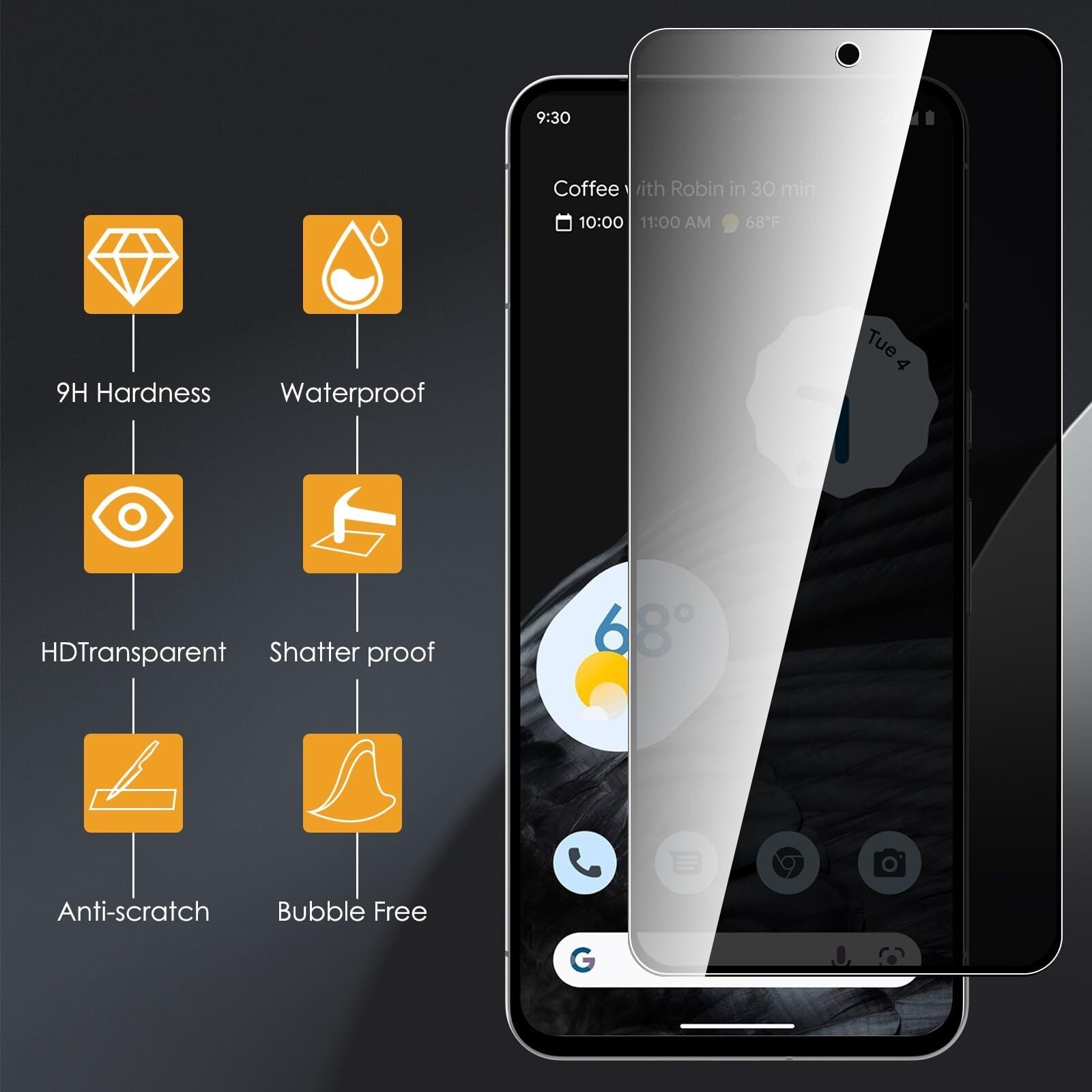 MAXSHIELD Privacy Glass Screen Protector For Google Pixel 10/10 Pro/ 10 Pro XL