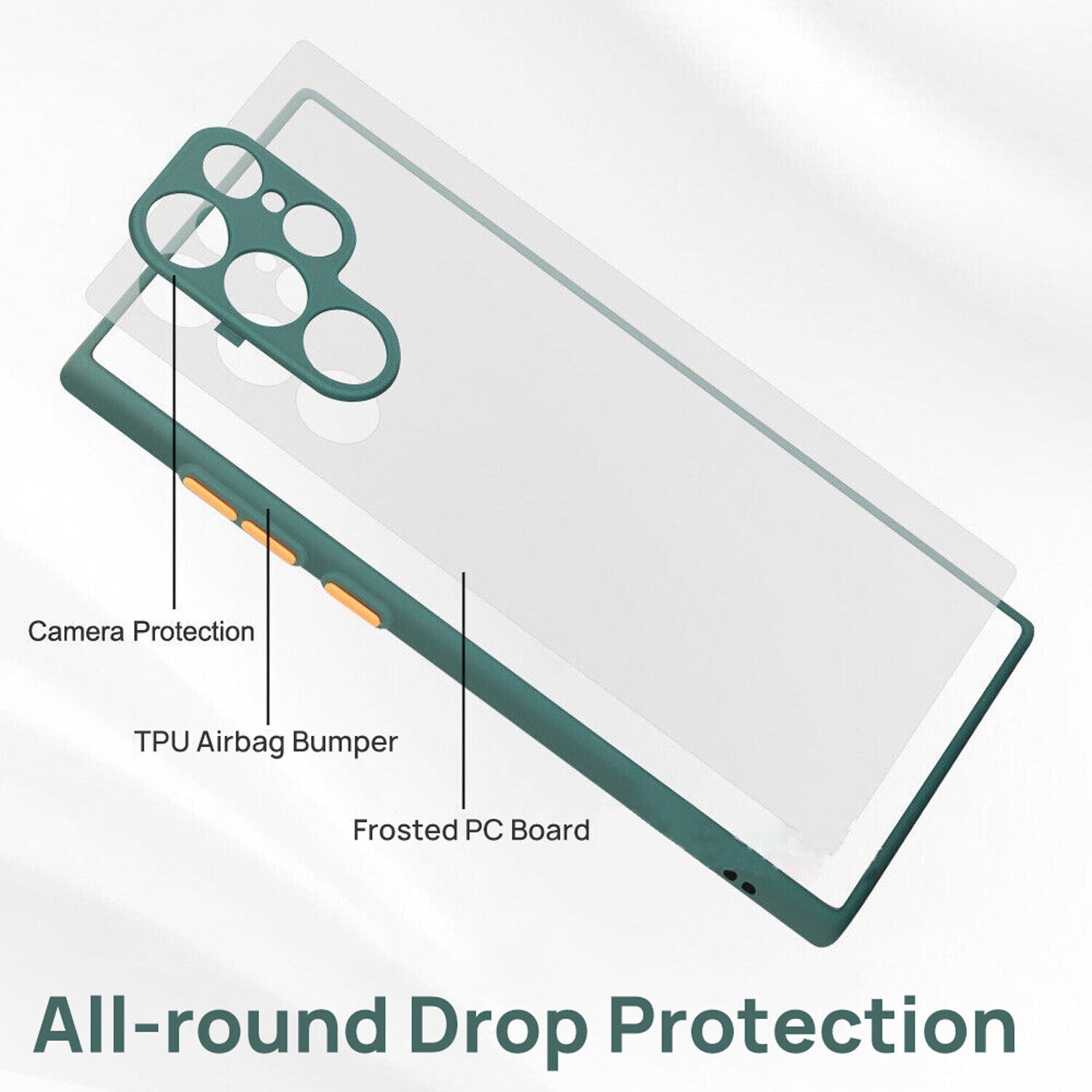 For Samsung S24 Ultra Plus Case Shockproof Armor Matte Bumper