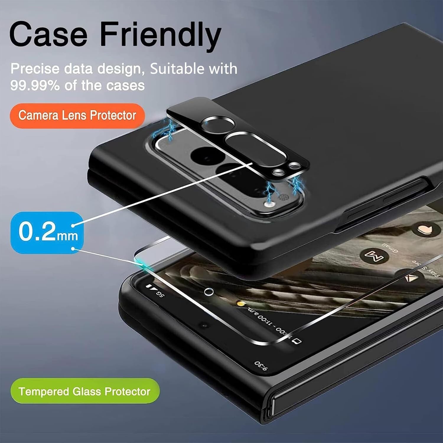 For Google Pixel 10 Pro Fold Hydrogel Tempered Glass Screen Camera Protector