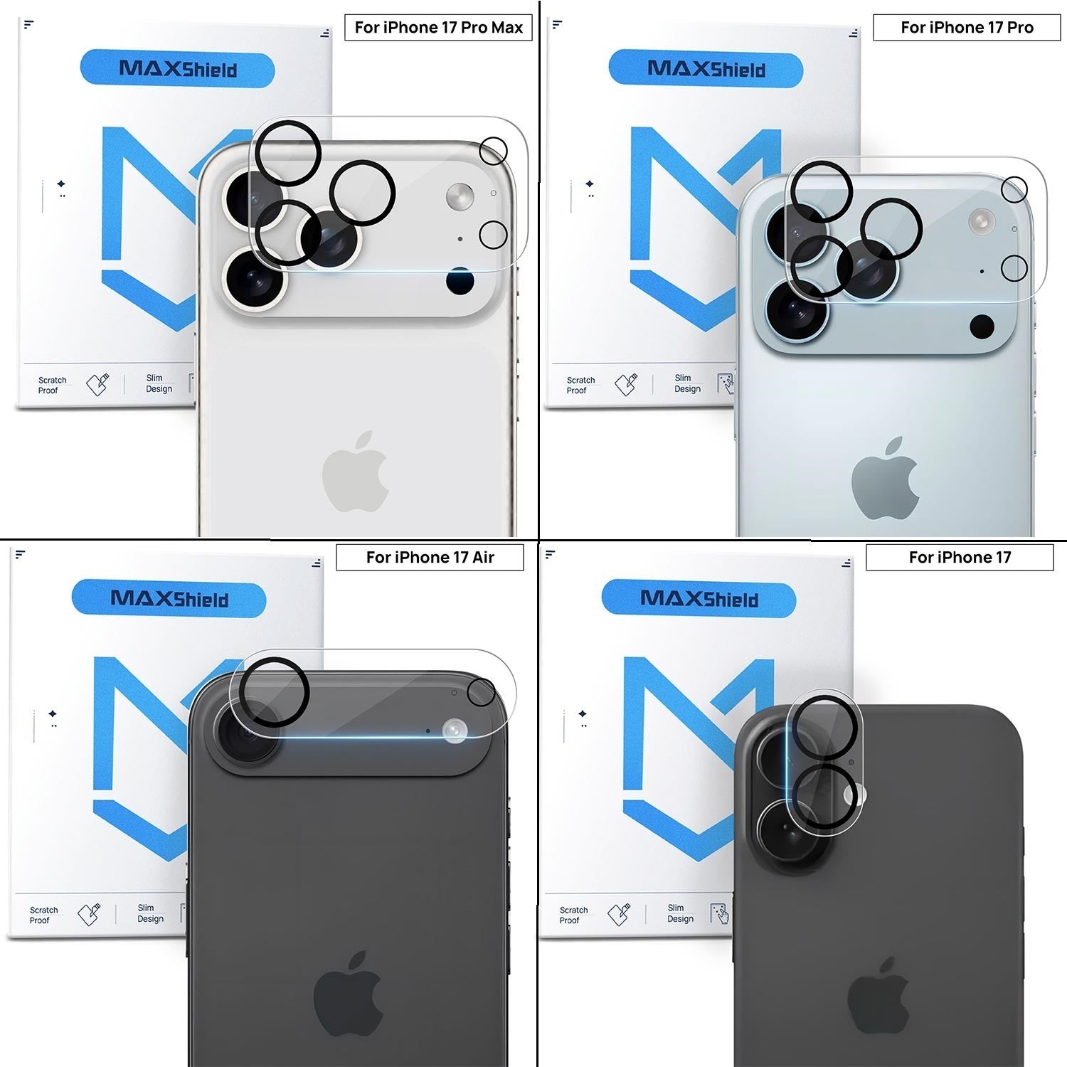 For iPhone 17 Pro Max Air Clear Case Shockproof Bumper Lens Cover