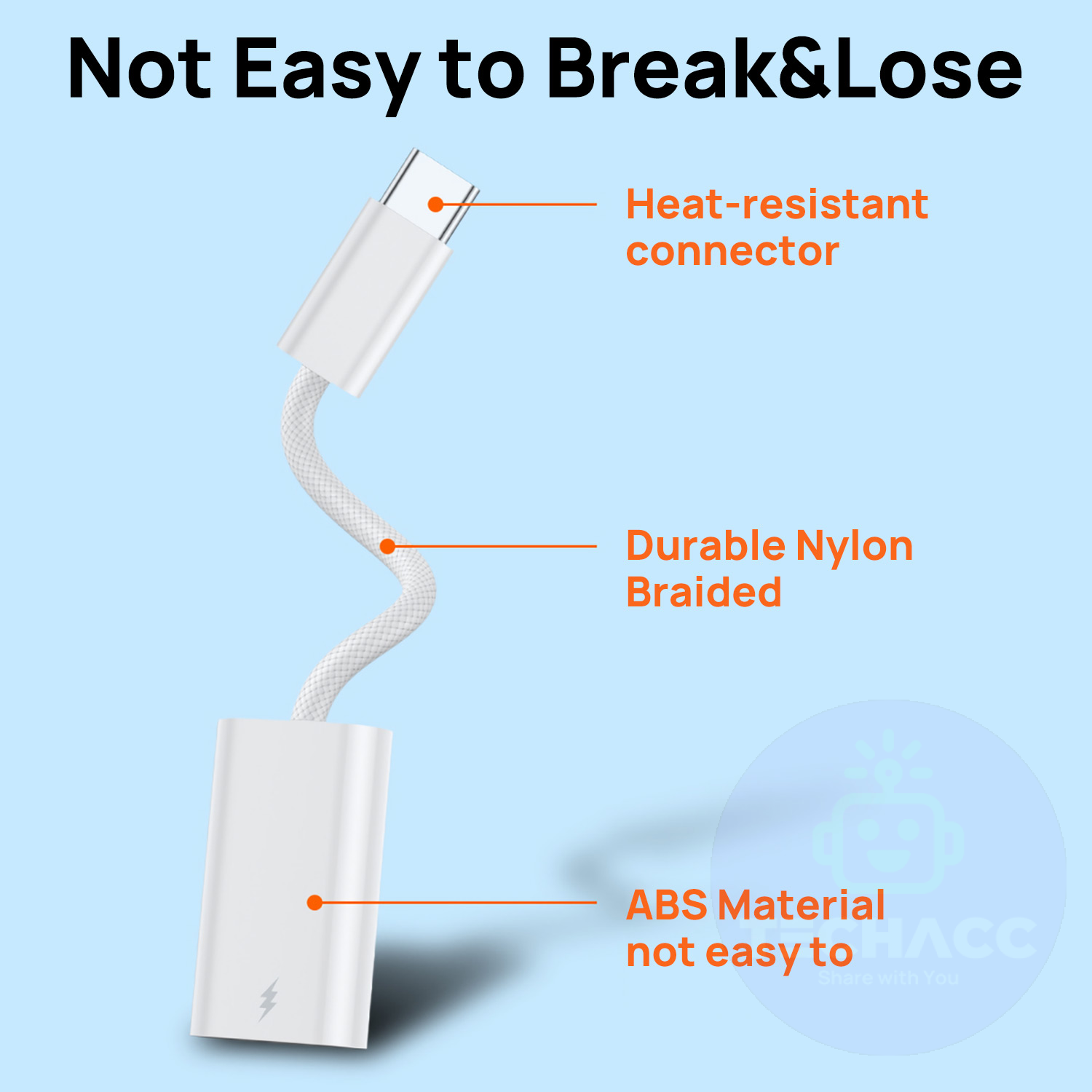 USB C Type C Male To iPhone IOS Female PD Fast Charging Port Adapter Cable