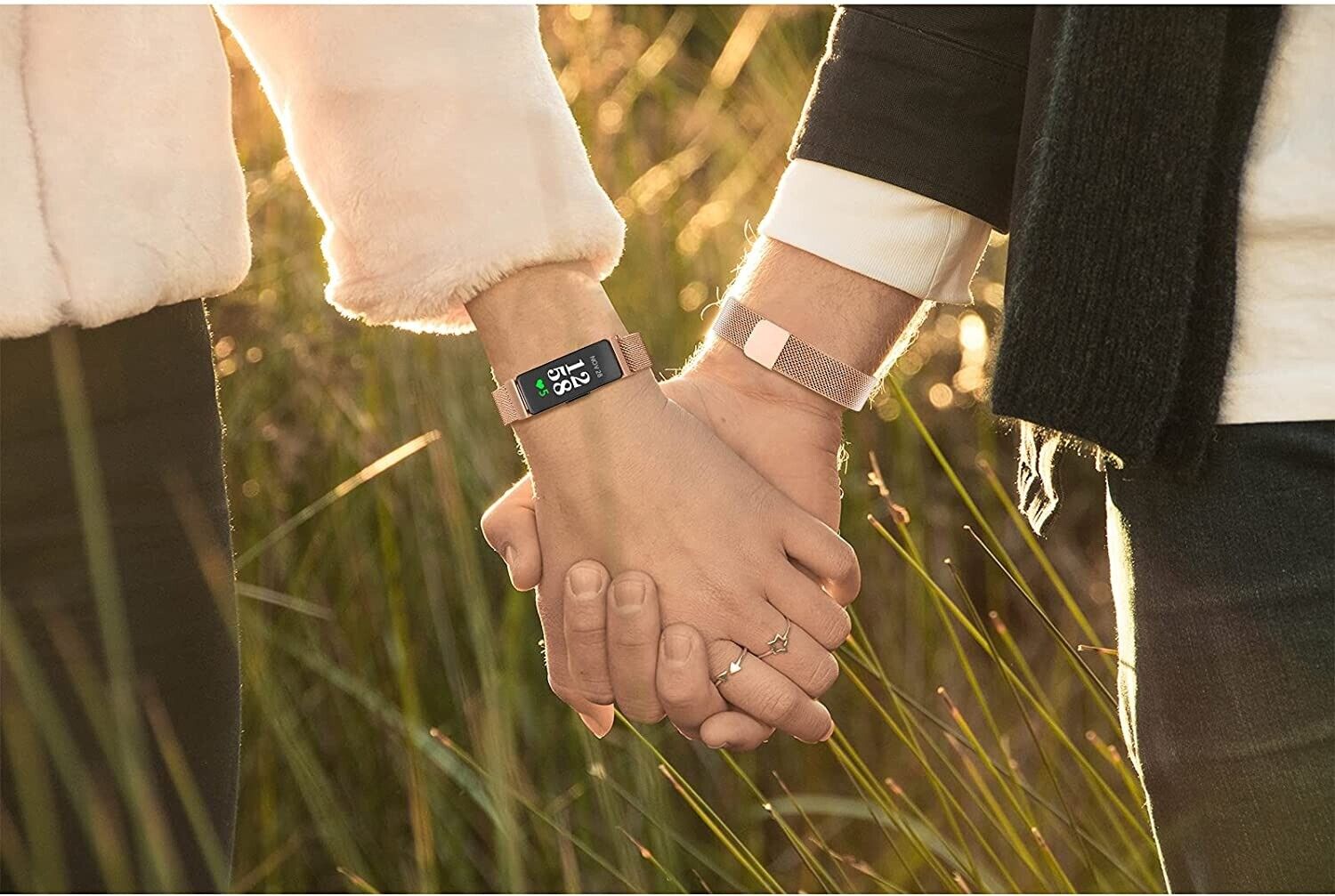 For Fitbit Inspire 3 Stainless Steel Magnetic Replacement Band