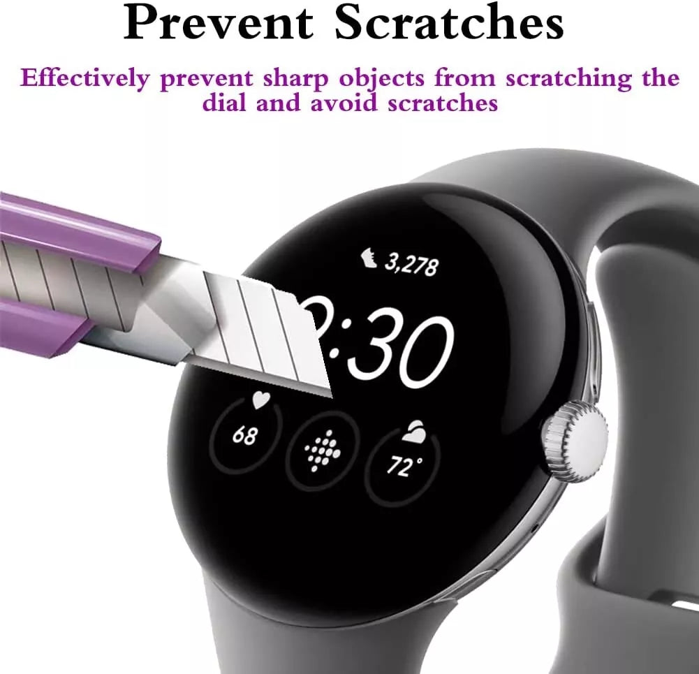 3x For Google Pixel Watch 3 2 Screen Protector Hydrogel Full Coverage Clear Film