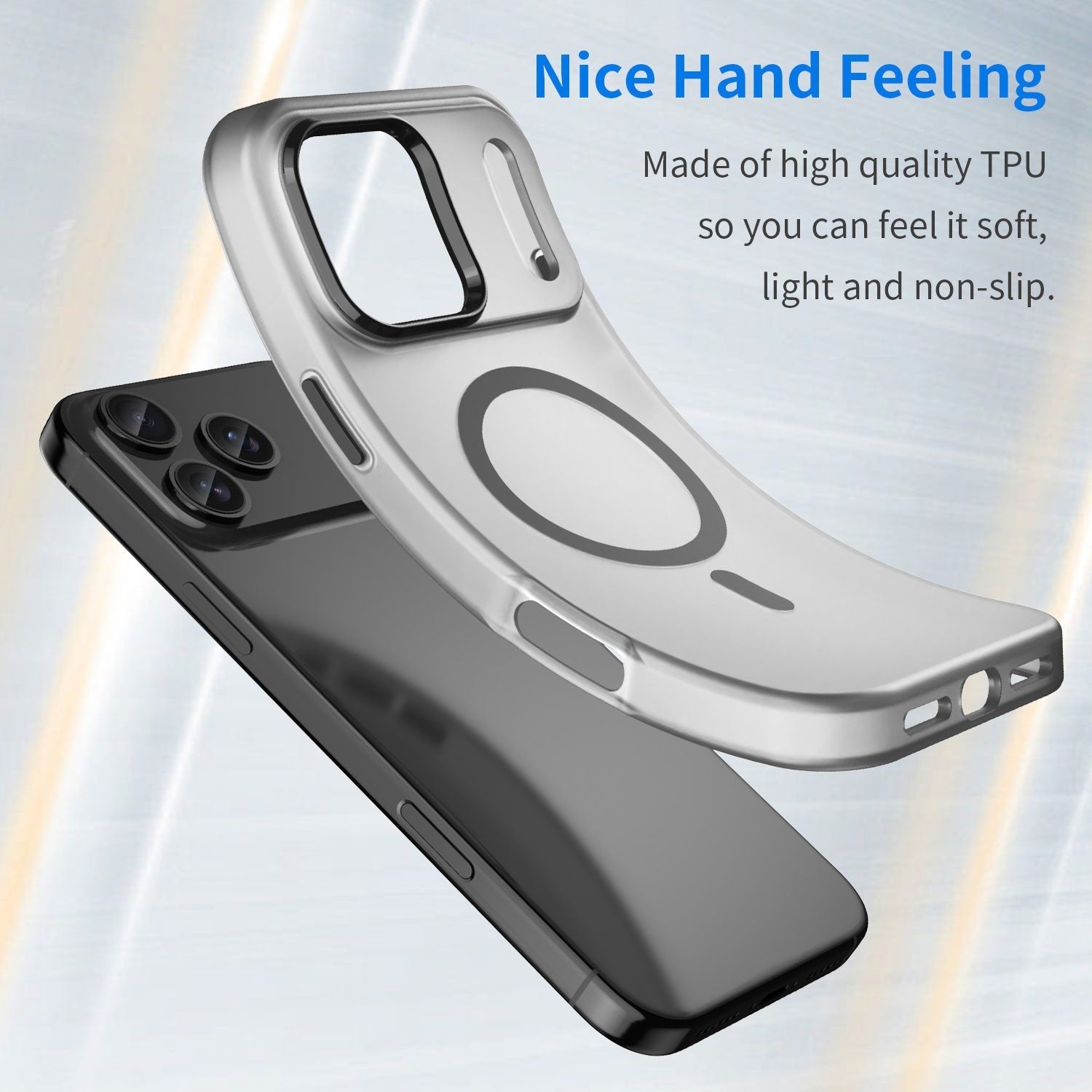 For iPhone 17 Pro Max Air Clear Magnetic Case Matte Shockproof Cover