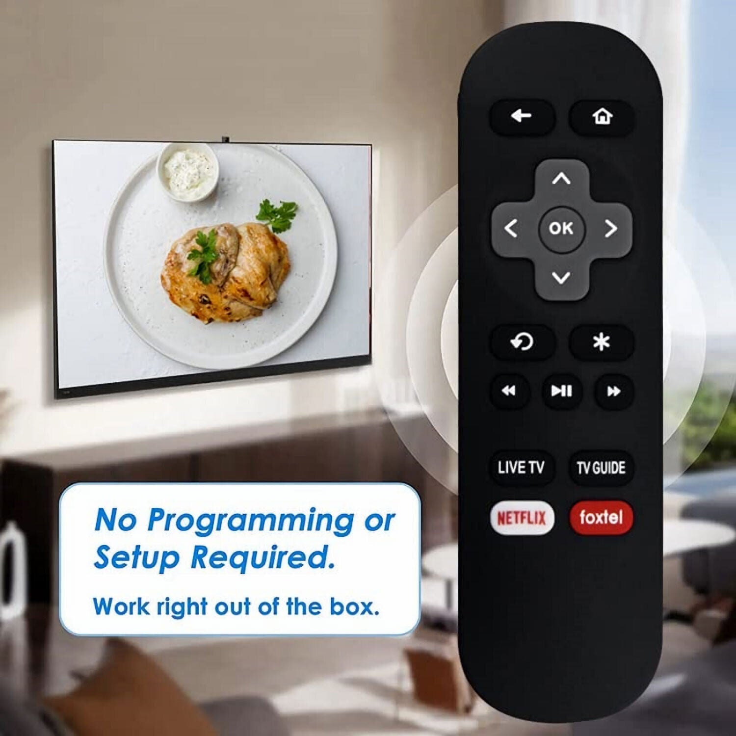 Replacement Remote Contro For Roku 7 6 5 4 3 2 1 Express Telstra TV With Netflix