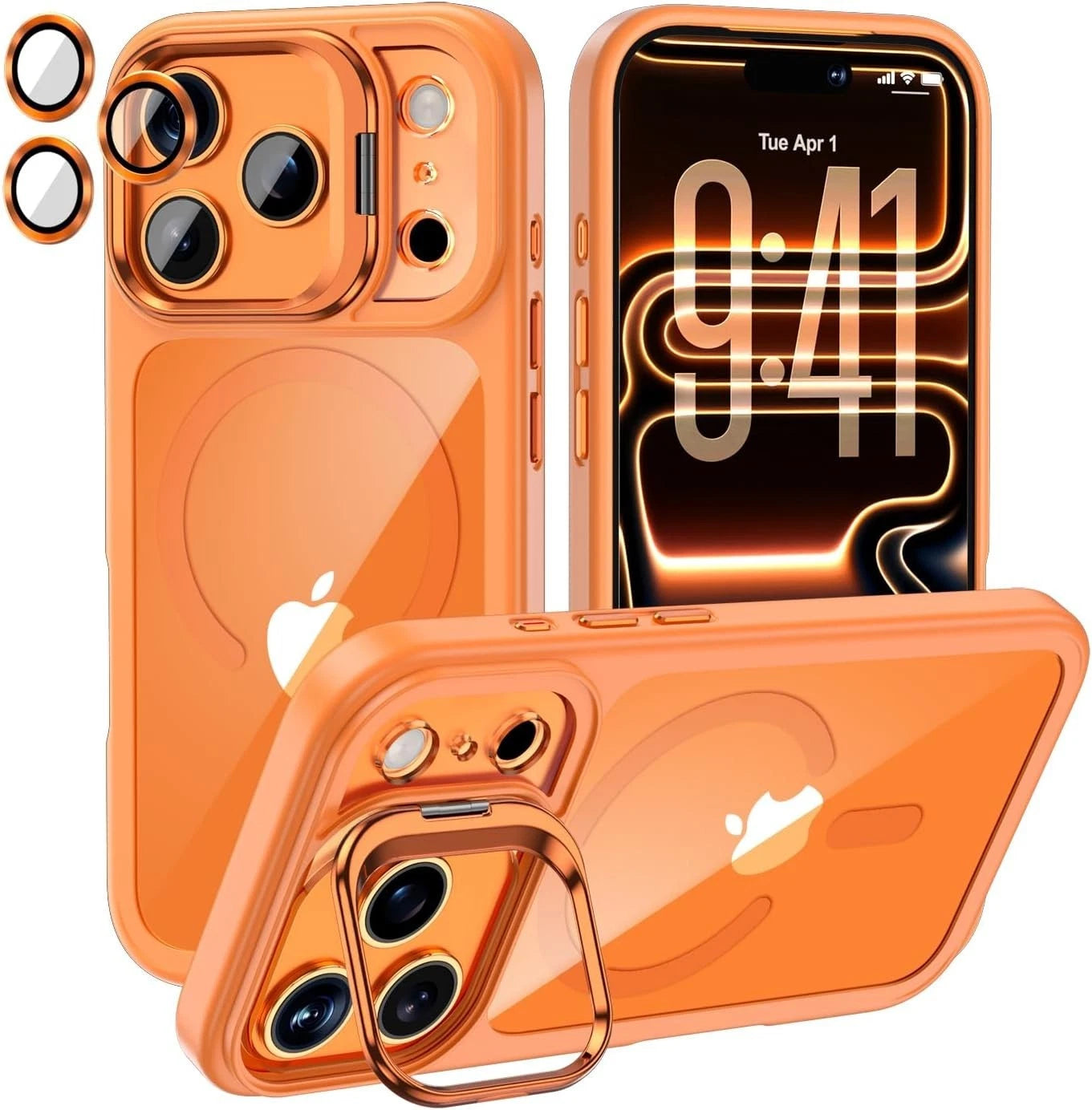 For iPhone 17 Pro Max Air Shockproof MagSafe Stand Case Camera Protector
