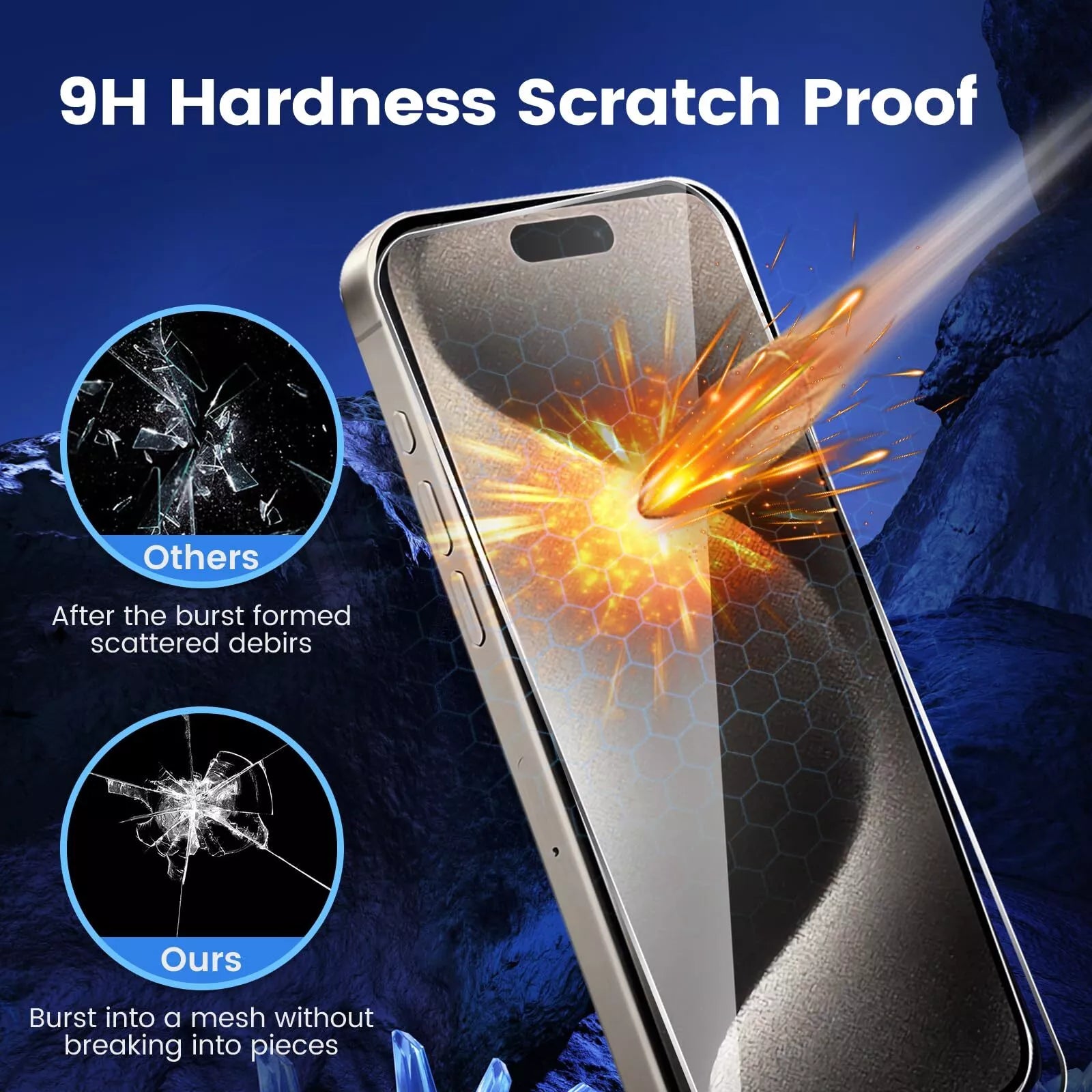 [2Packs] Privacy Anti-Spy Glass Screen Protector For iPhone 16 Pro Plus MAX