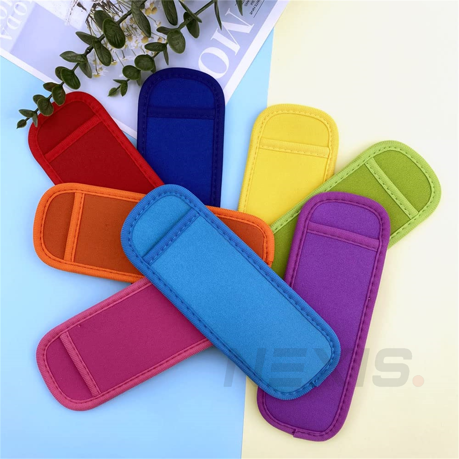 5PCS Colorful Ice Sleeves Freezer Reusable Summer Icy Block Lolly Cream Holder