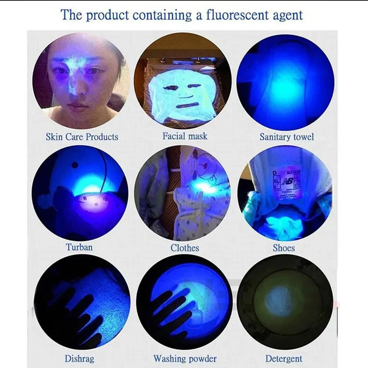 UV Ultra Violet LED Flashlight Blacklight Light 365 395 nM Inspection Lamp Torch