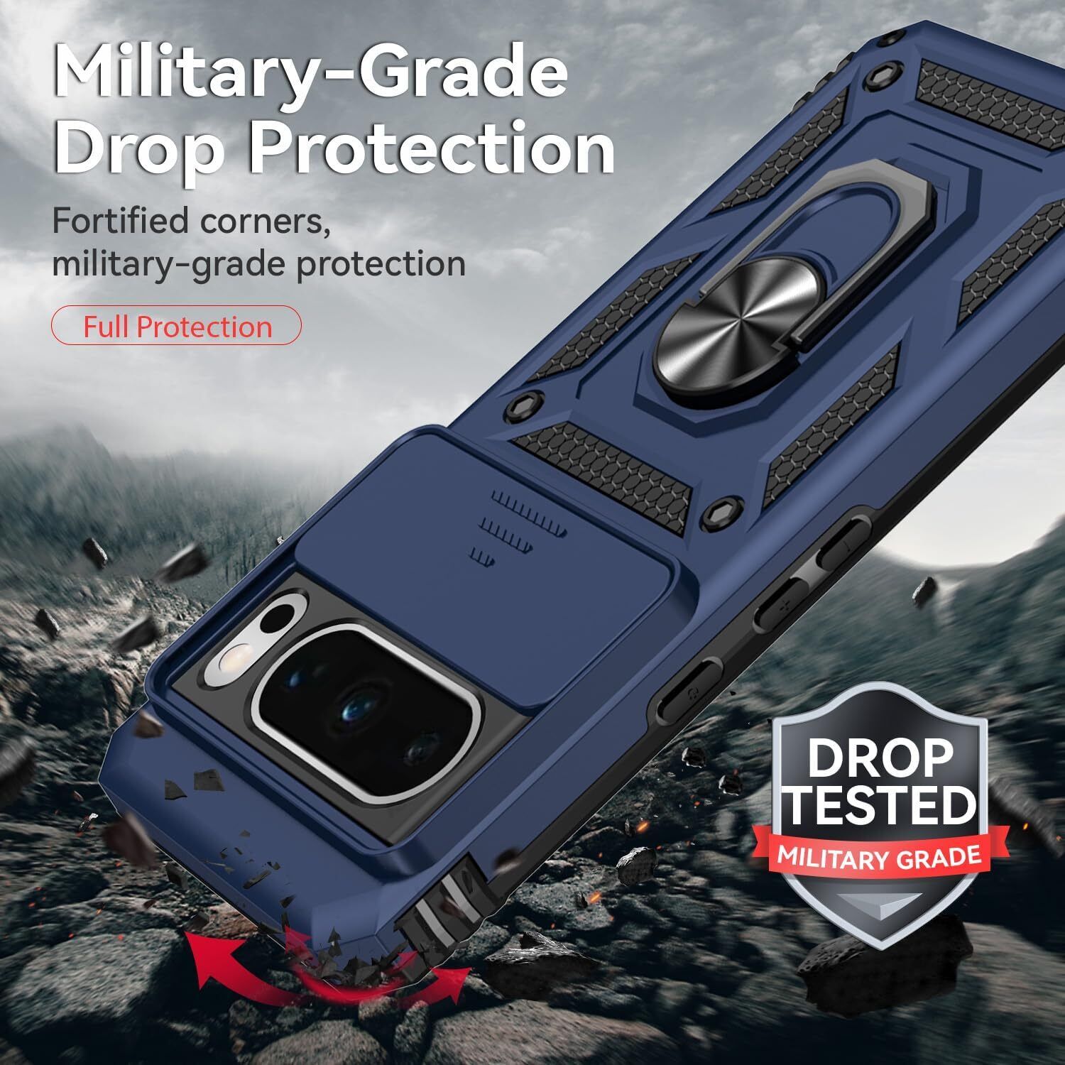 For Google Pixel 9 Pro Case Rugged Shockproof Heavy Duty Ring Cover