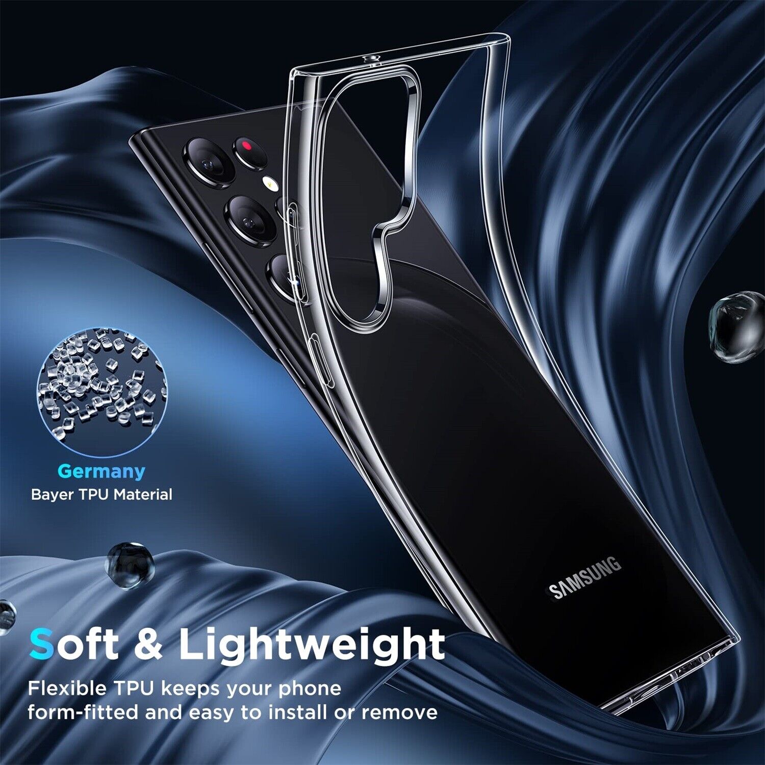 For Samsung Galaxy S24 Ultra Plus 5G Case Clear Shockproof Slim Cover