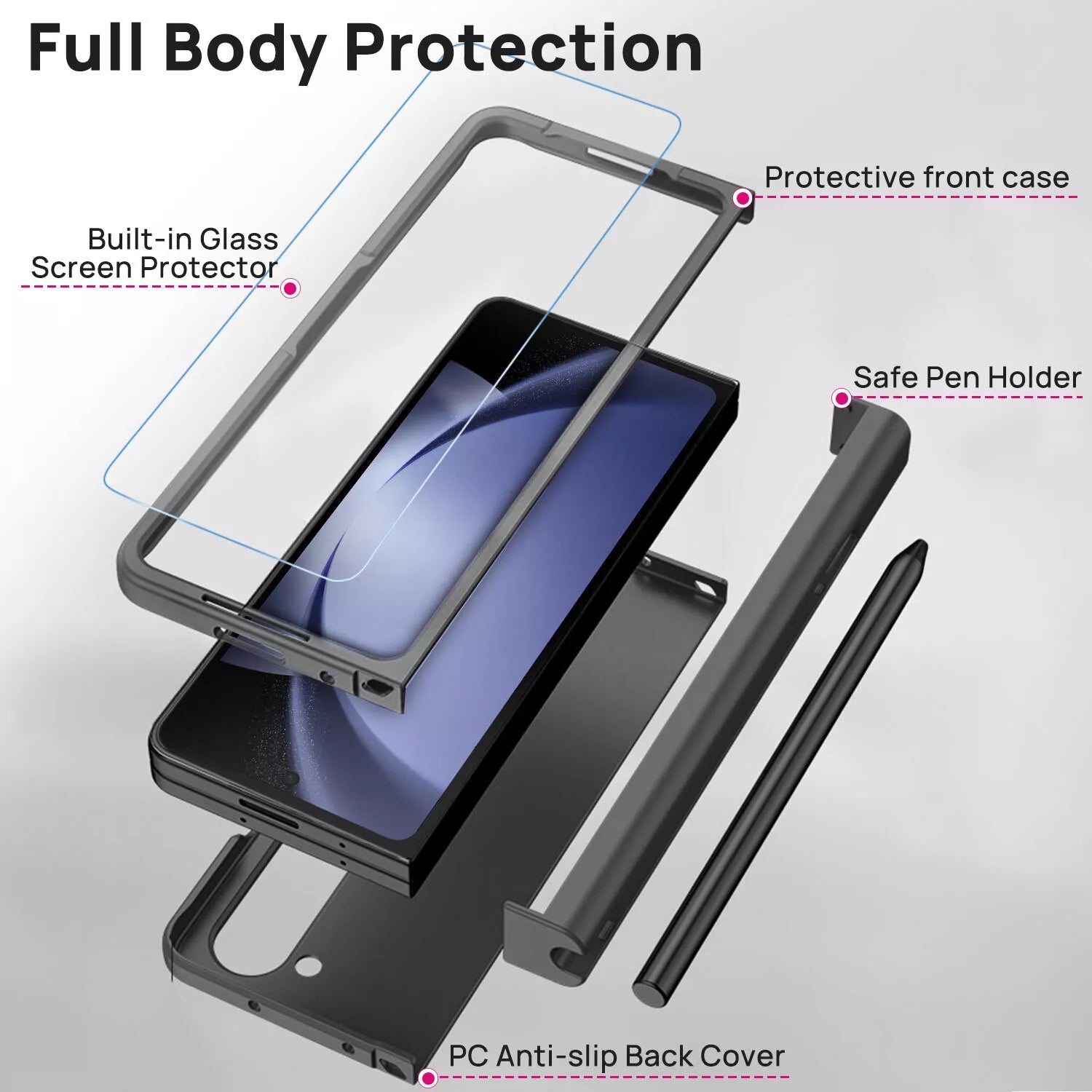 For Samsung Galaxy Z Fold 6 Flip6 Case Shockproof Rugged Holder Cover