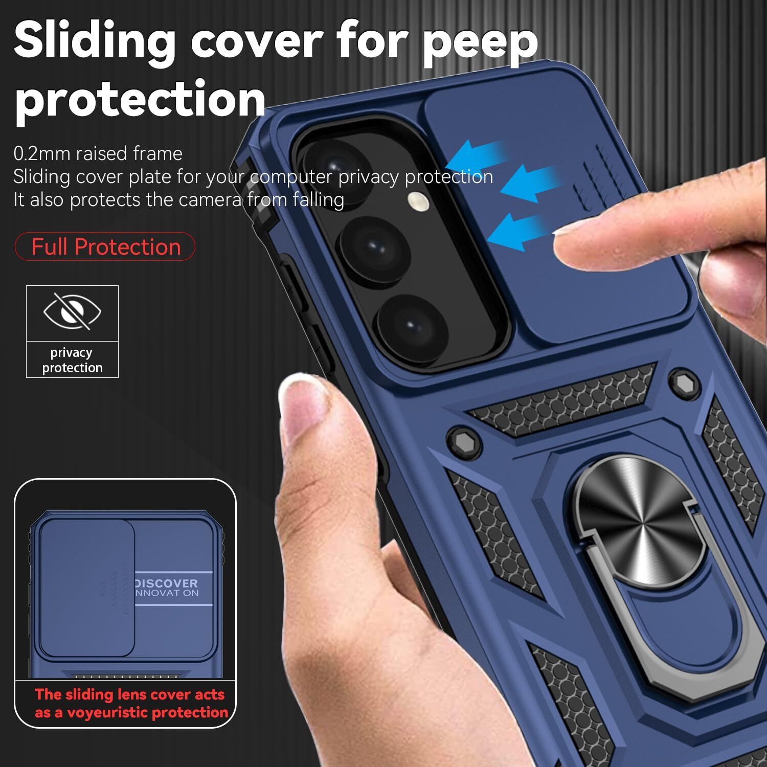 For Samsung Galaxy S22 S23 S24 Plus Ultra 5G Case Shockproof Magnetic Ring Cover