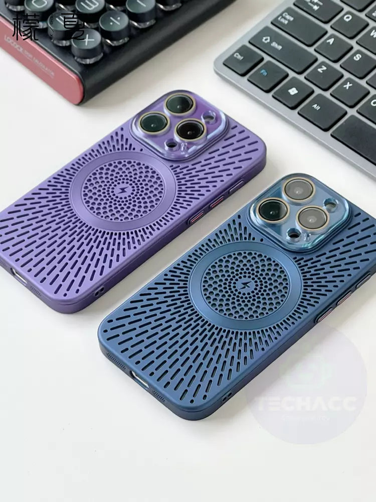 For iPhone 15 14 Pro Max Case Shockproof Magnetic Luxury Heat Dissipation Cover