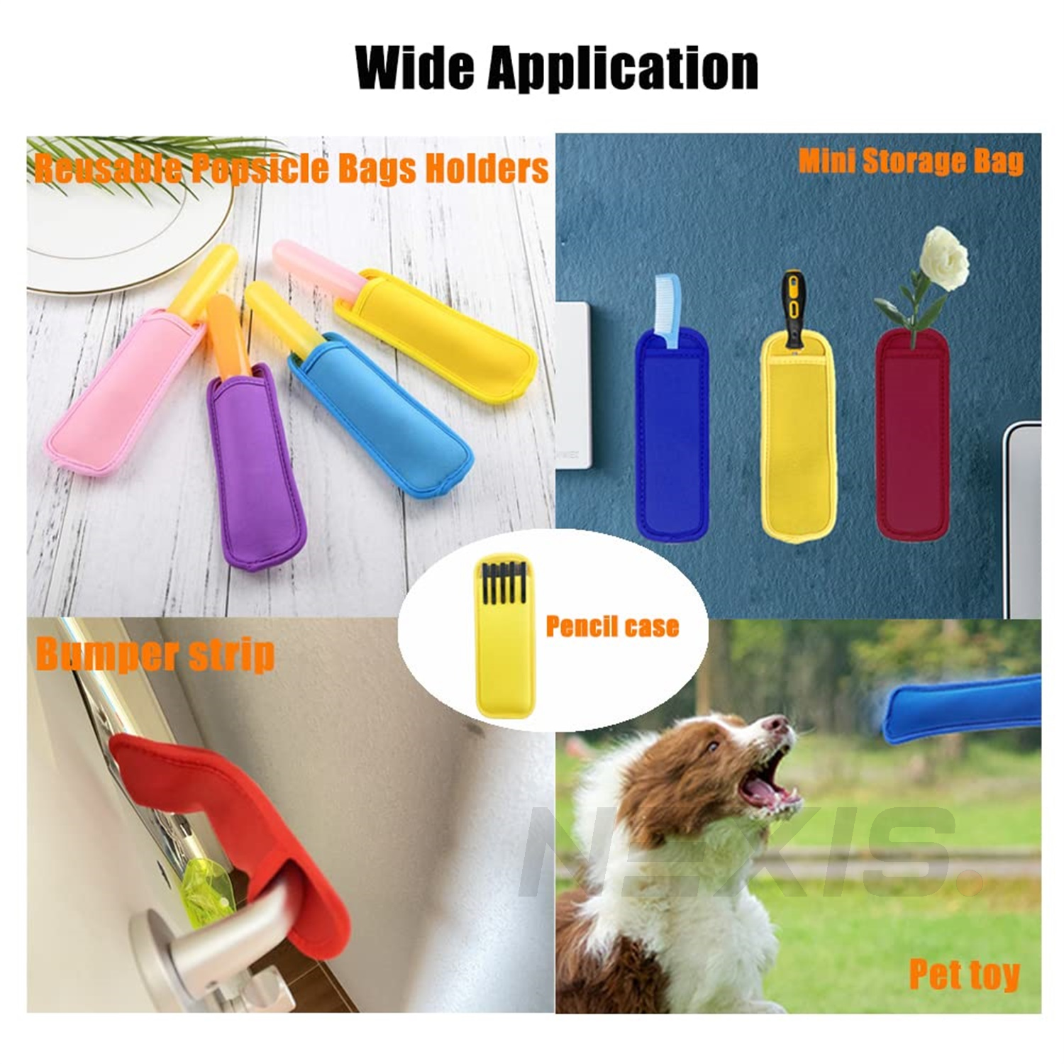 5PCS Colorful Ice Sleeves Freezer Reusable Summer Icy Block Lolly Cream Holder