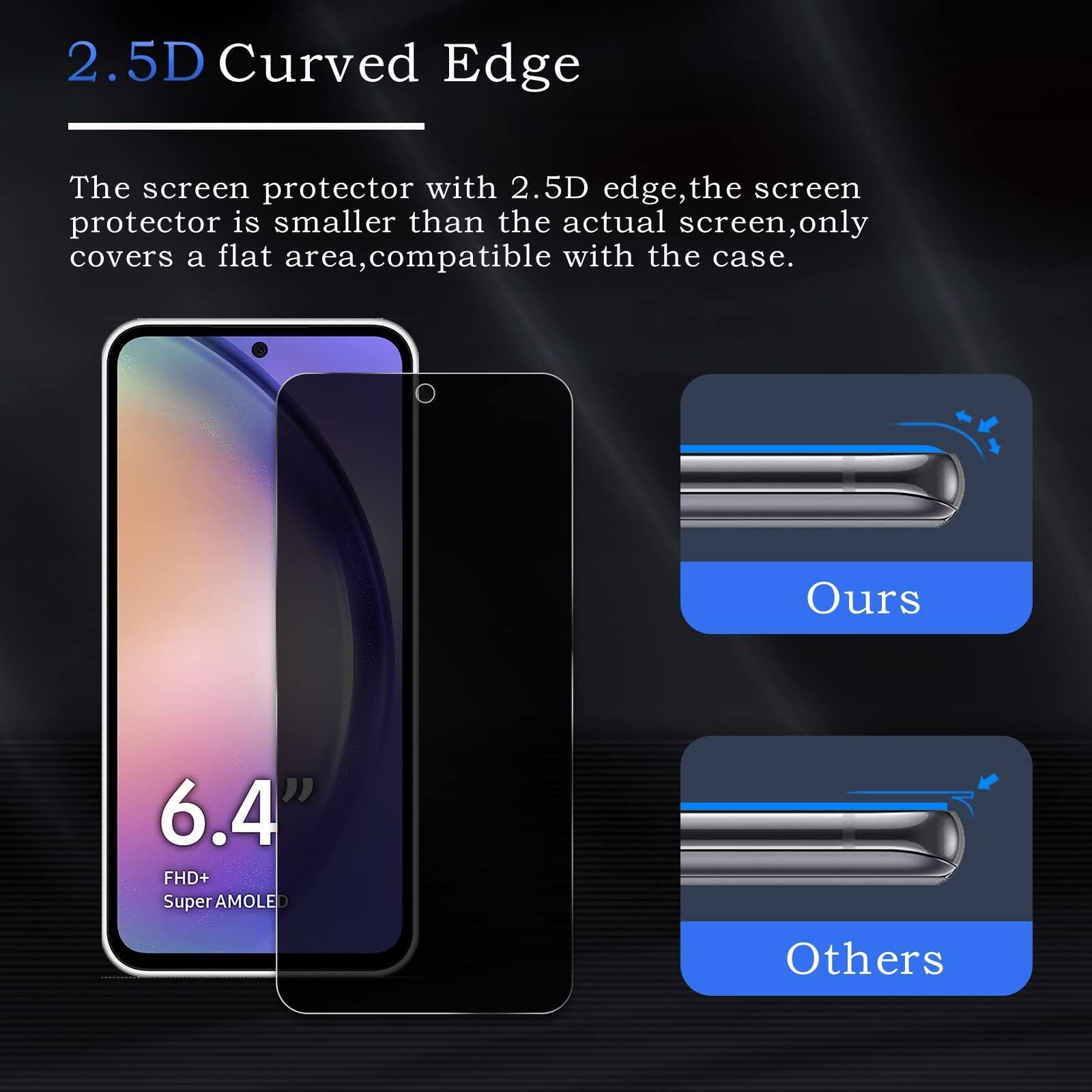 Privacy Glass Screen Protector For Samsung Galaxy A05S 4G