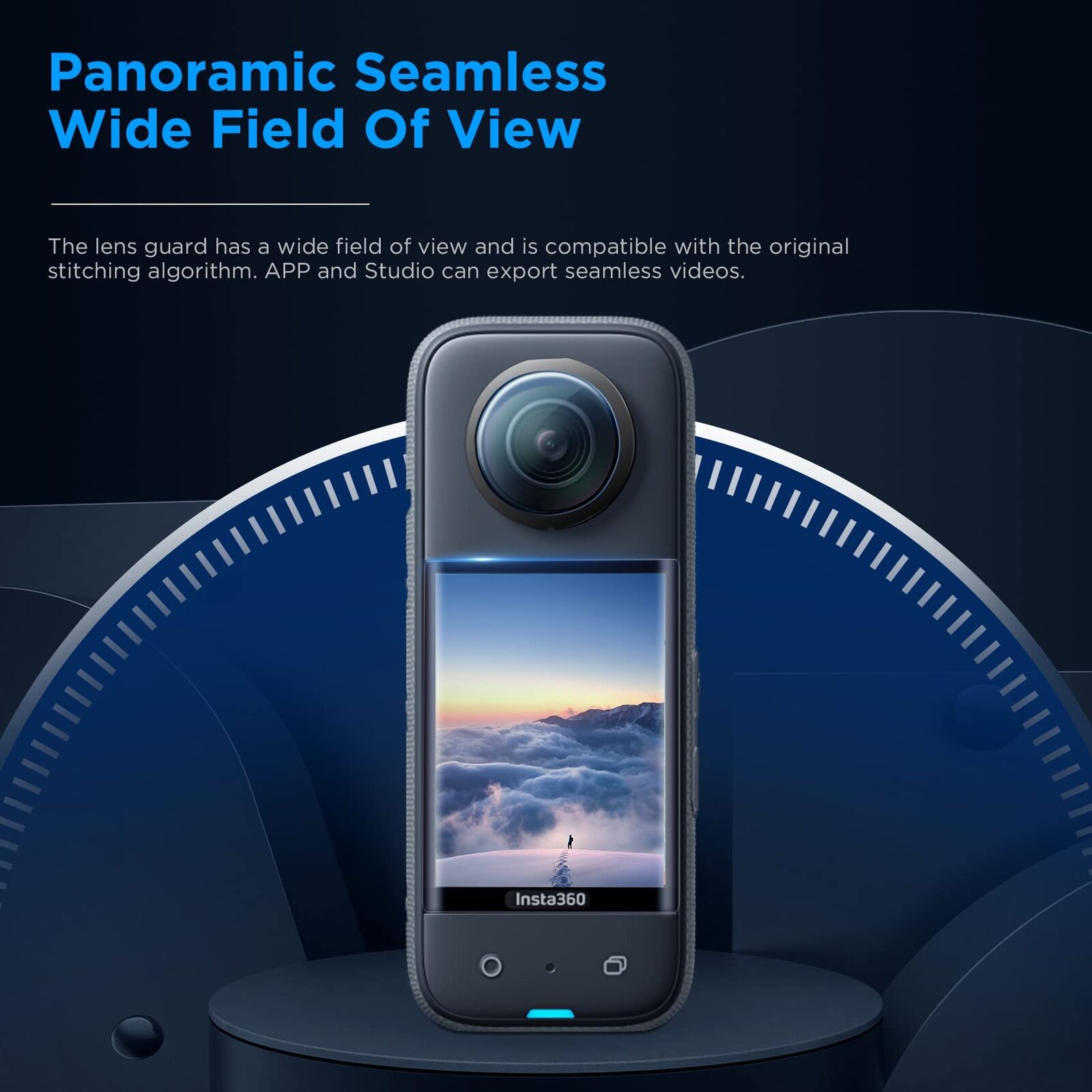 For Insta 360 X3 Tempered Glass Screen Protector Camera Lens Guard