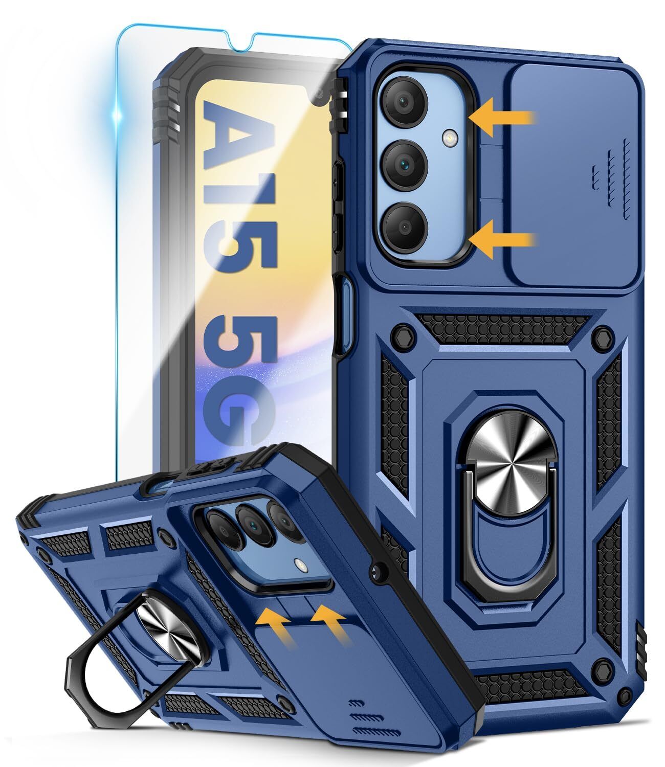 For Samsung Galaxy A15 A55 A34 A54 A05S 5G Case Magnetic Ring Holder Cover